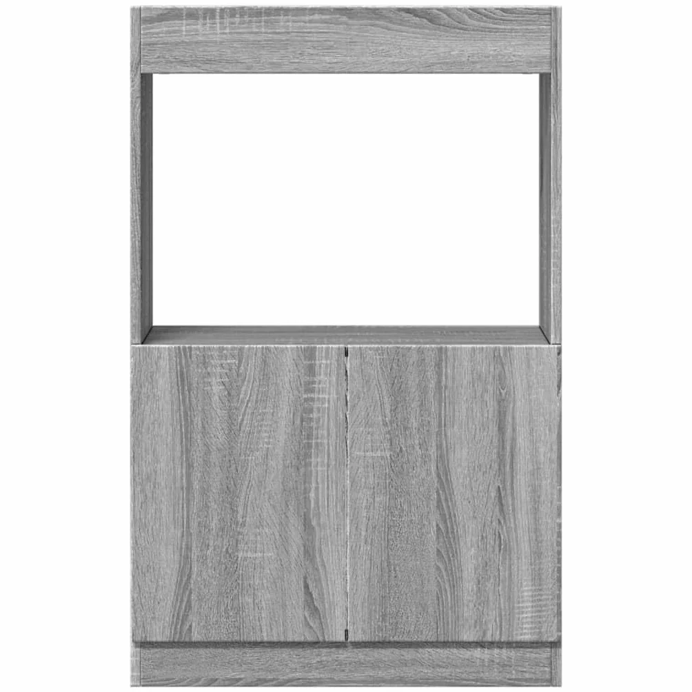 Générique Bufet wysoki Sonoma szary 63x33x100 cm Wood Ingenierie | Szafka na drzwi, Duże przechowywanie, Meble do salonu lub biura, Uchwyt ścienny w zestawie