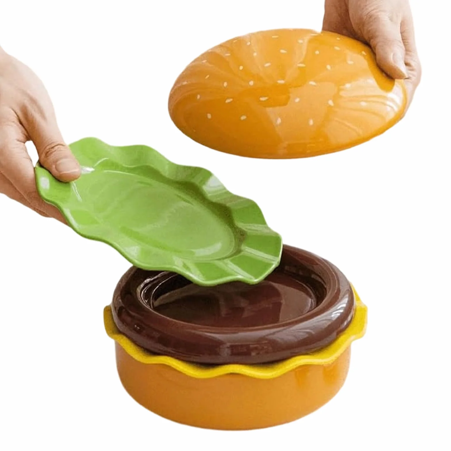 Zestaw Talerzy Na Burgery Naczynia ceramiczne układane w stos bezpieczne do | Zestaw talerzy i tacka do serwowania do kuchni Do Jedzenia Przekąsek Deserów Posiłków Domu Kuchni Restauracj