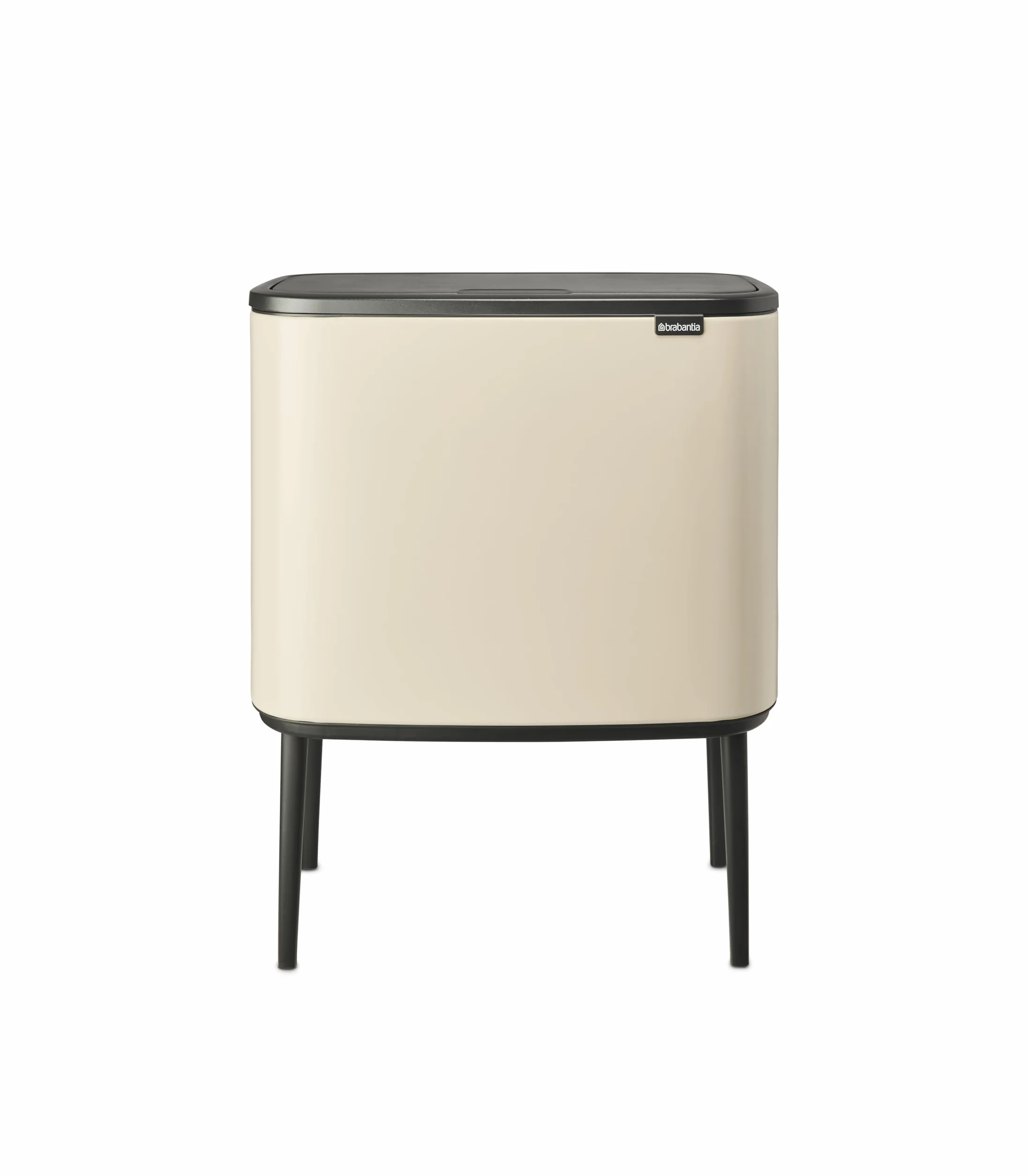 Brabantia - Bo Touch Bin 3x11L - Duży Kosz na Śmieci do Kuchni - Otwieranie Soft-Touch - 3 Komory z Wyjmowanymi Wewnętrznymi Wiadrami - Dołączone Worki na Śmieci - Soft Beige - 54 x 31 x 68 cm