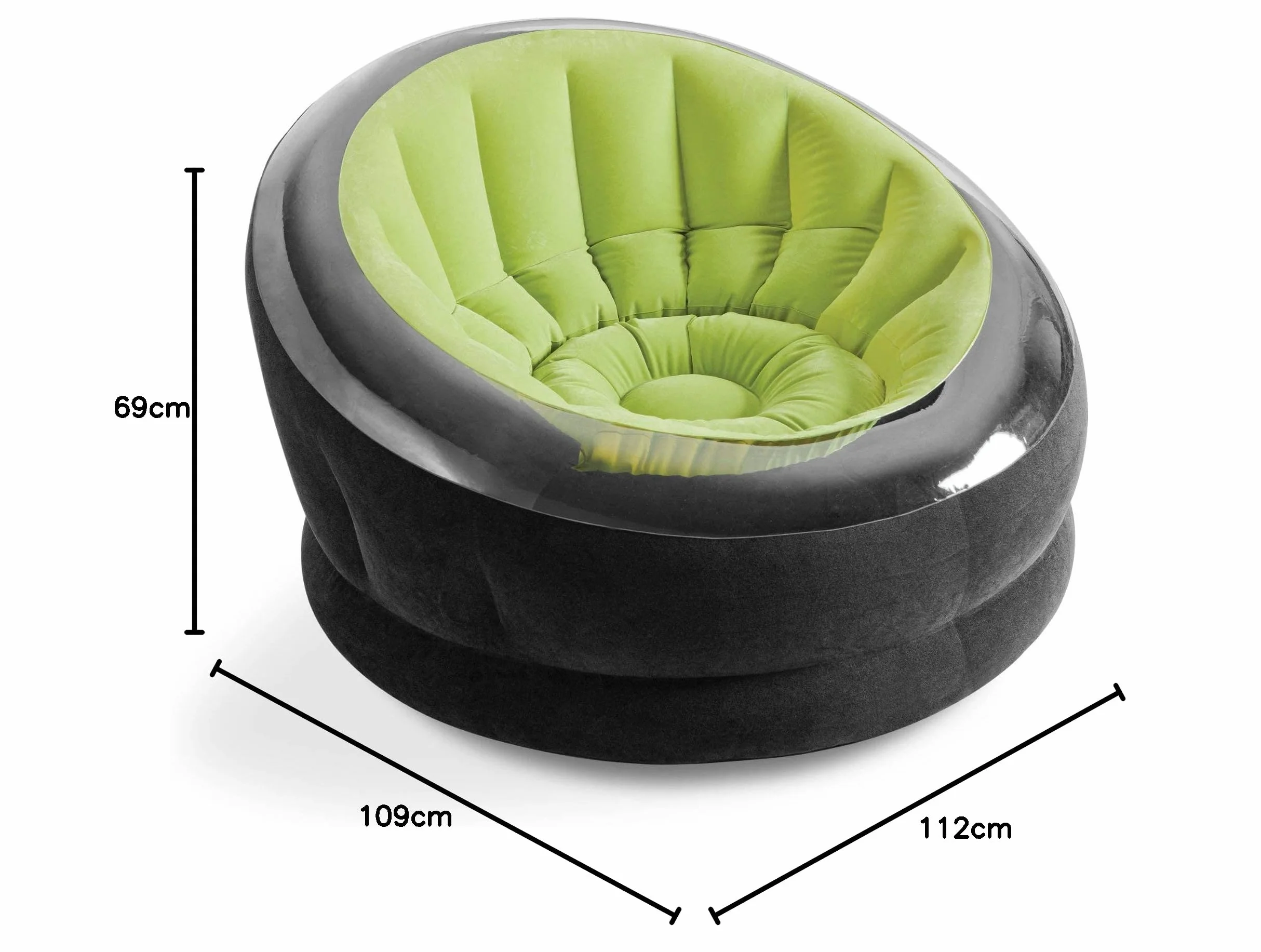 Intex Empire Chair nadmuchiwany fotel – 112 x 109 x 69 cm – różne kolory