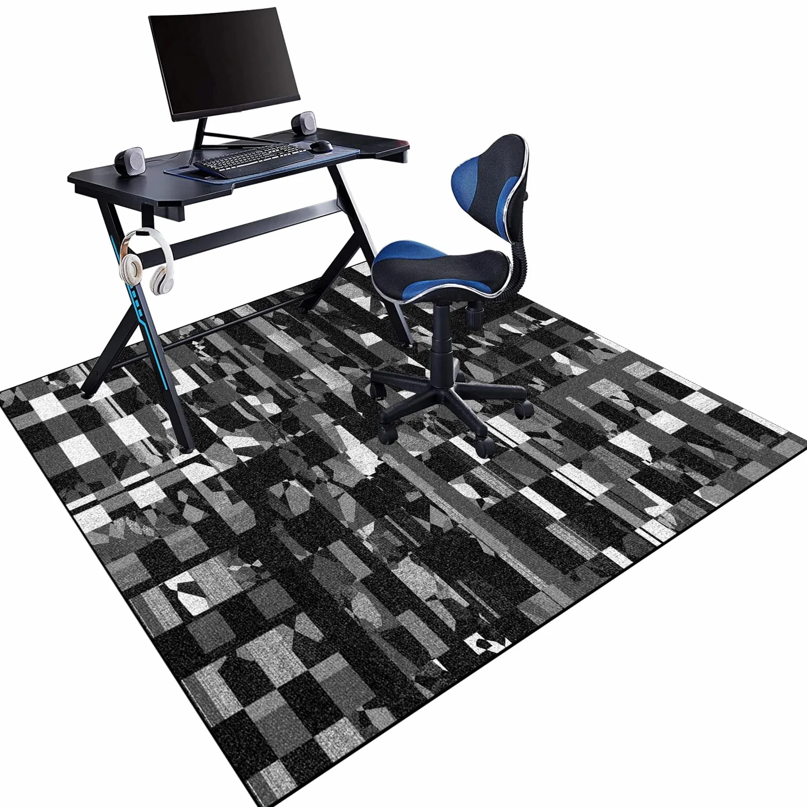 Dywan Krzesło Gamingowe, Ochraniacz Podłogi Wózki Inwalidzkie Biuro, Mata Ochronna Na Podłogi, Antypoślizgowa Mata Do Komputera Do Gier Podłogowych 110 x 160 cm