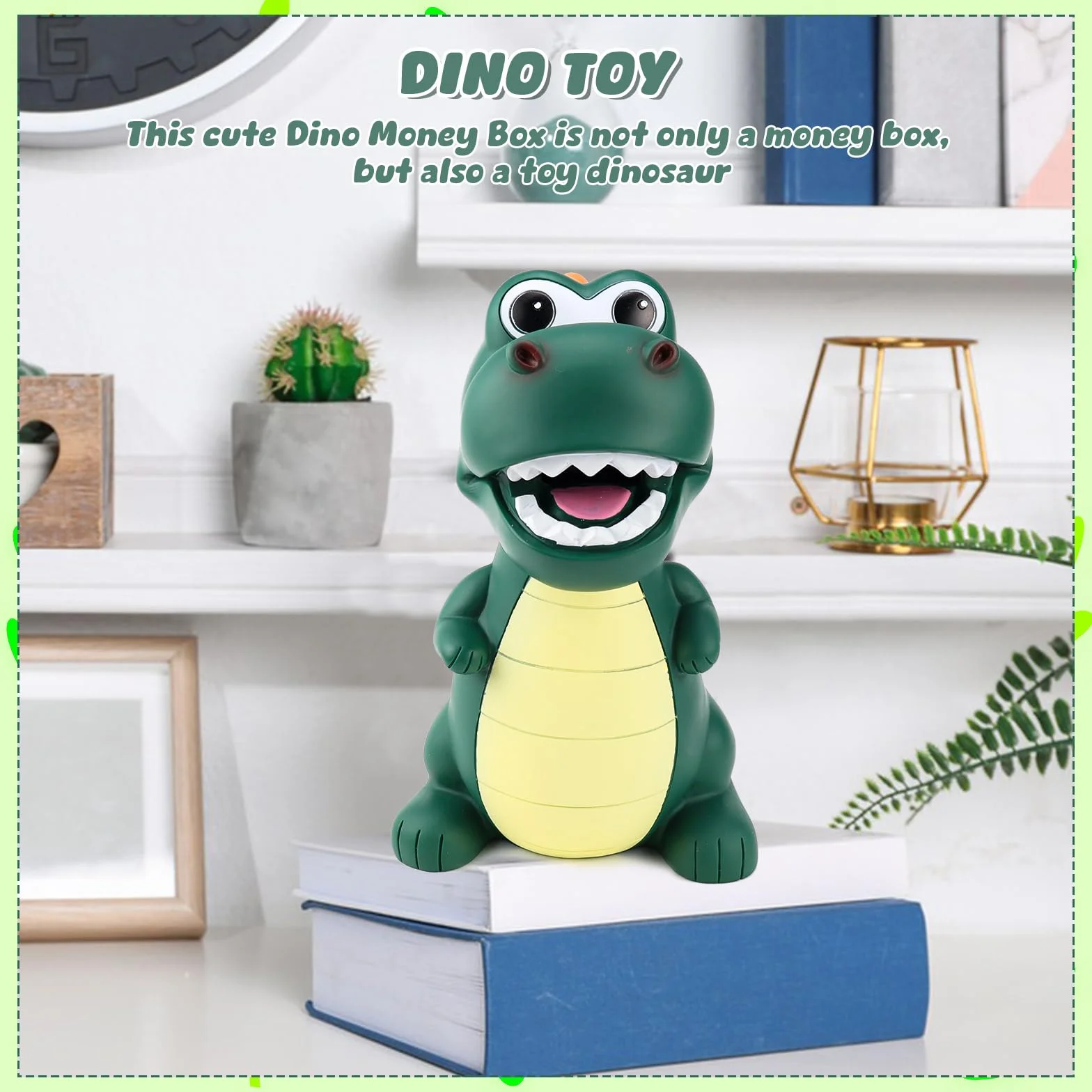 CHRI Dinozaurowa skarbonka dla dzieci Dino świnka oszczędnościowa dla chłopców i dziewczynek Dinozaur skarbonka z bezpiecznego materiału PVC do dekoracji, zabawki, prezent