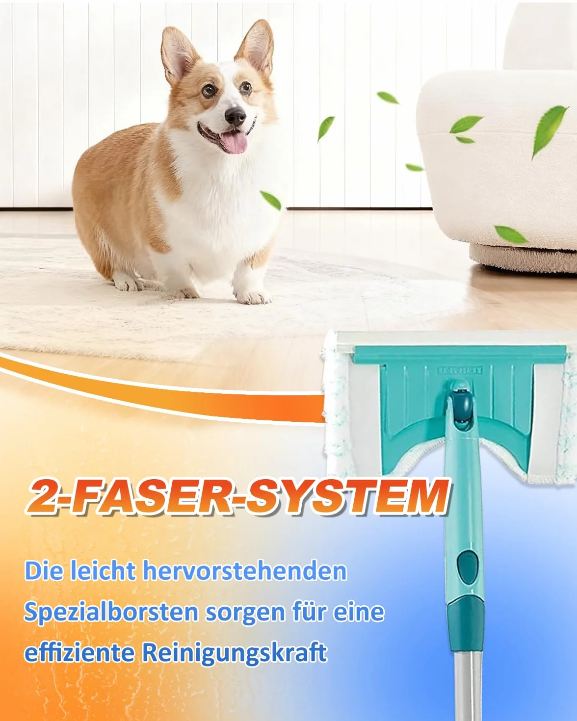 Zestaw 2 zamiennych poszewek do myjki łazienkowej Bath Cleaner Micro Duo Telescope, mop z mikrofibry