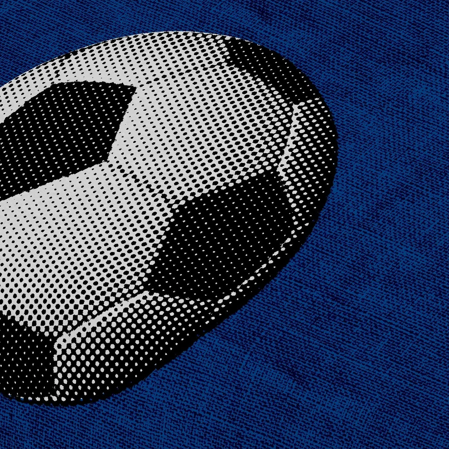 Prześcieradło z gumką Football Blue 140 x 200 cm