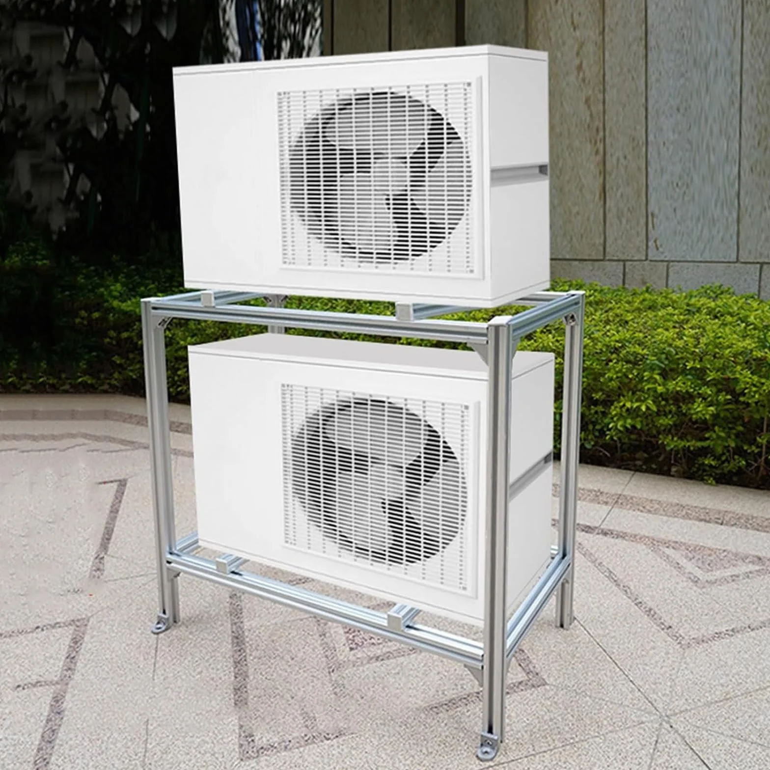 Podstawa Podłogowa Klimatyzatora ze Stopu Aluminium, Wspornik Klimatyzatora Dwuwarstwowy Stojak Podłogowy, Podstawa Uziemiająca do Systemu Pompy Ciepła Mini Klimatyzatory Dzielone (Size : 80x4