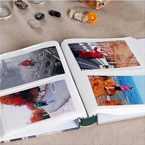 Interstitial album fotograficzny 200 arkuszy, 15 cm, 50 arkuszy / 100 stron, rodzinna książka z rekordami wzrostu dziecka, dla par podróżnych, zapakowany, 25,5 x 22,5 x 5,5 cm (kolor: #1)