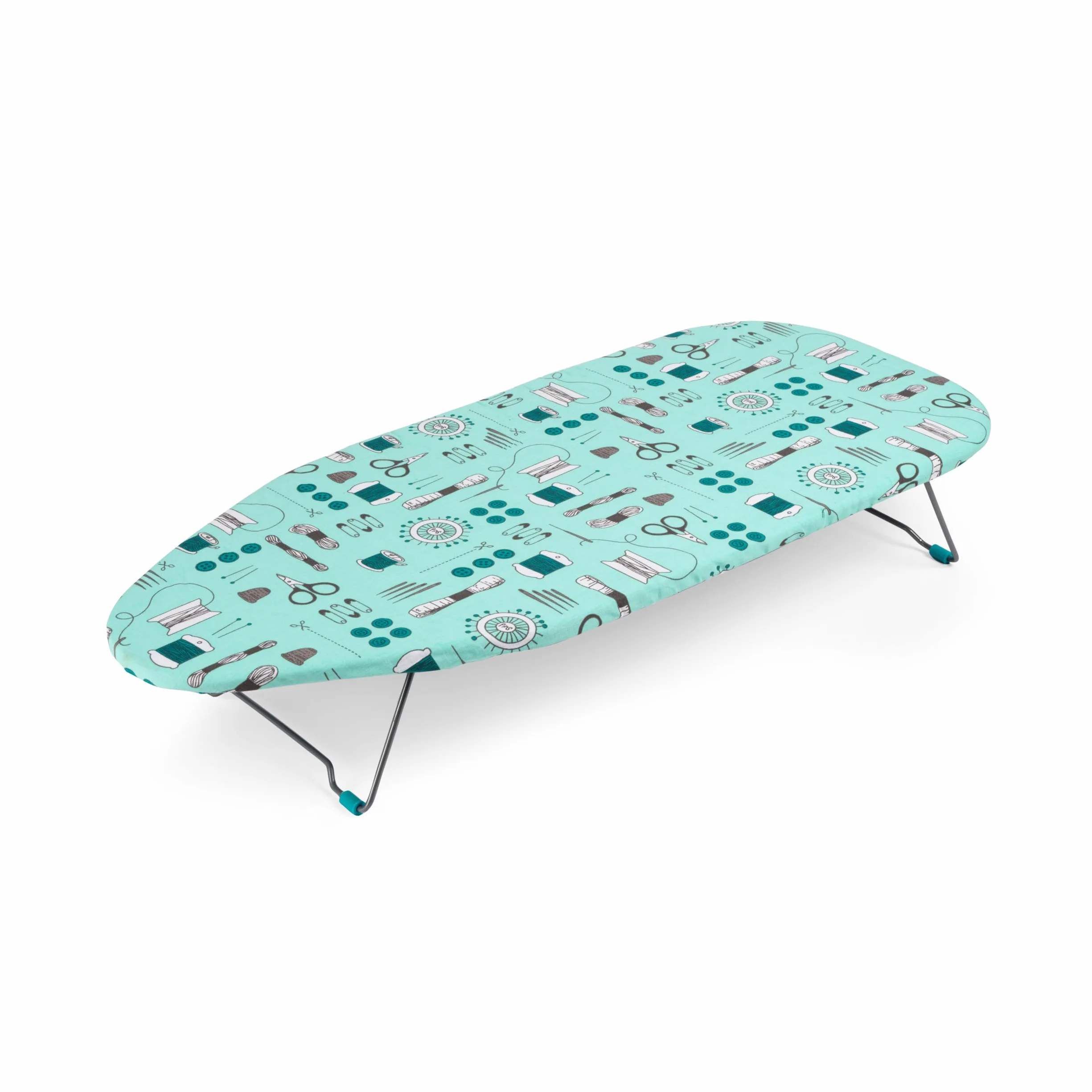 Beldray® LA023735SEW Deska do prasowania na blat, 73 x 31 cm, nadruk przedstawiający przybory do szycia