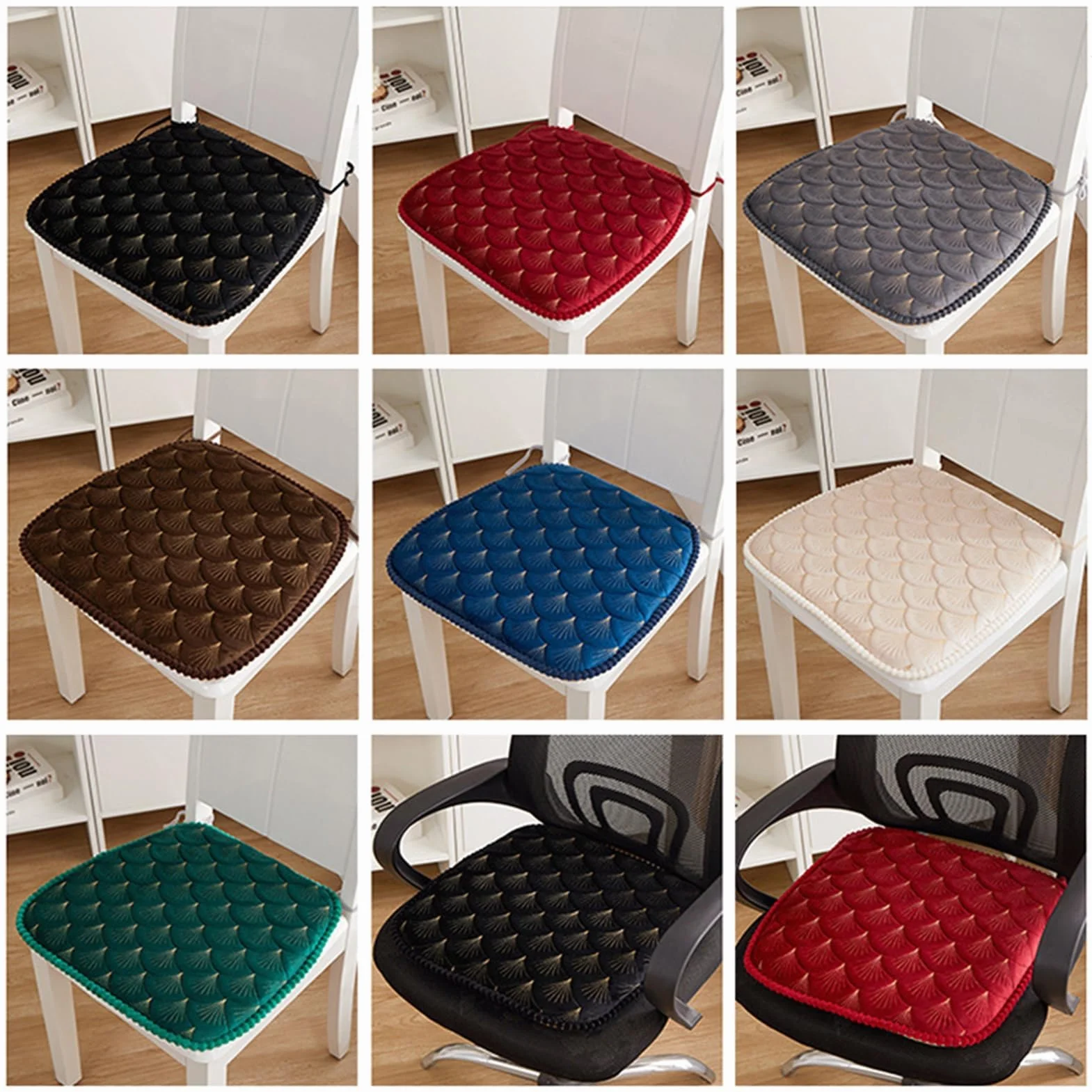 Poduszka Na Krzesło Z Pianki Memory, Paski Antypoślizgowe | Zmywalny Zamek Błyskawiczny, Odpowiedni Na Każdą Porę Roku, 18x17 Cali (Brown 4 pack)