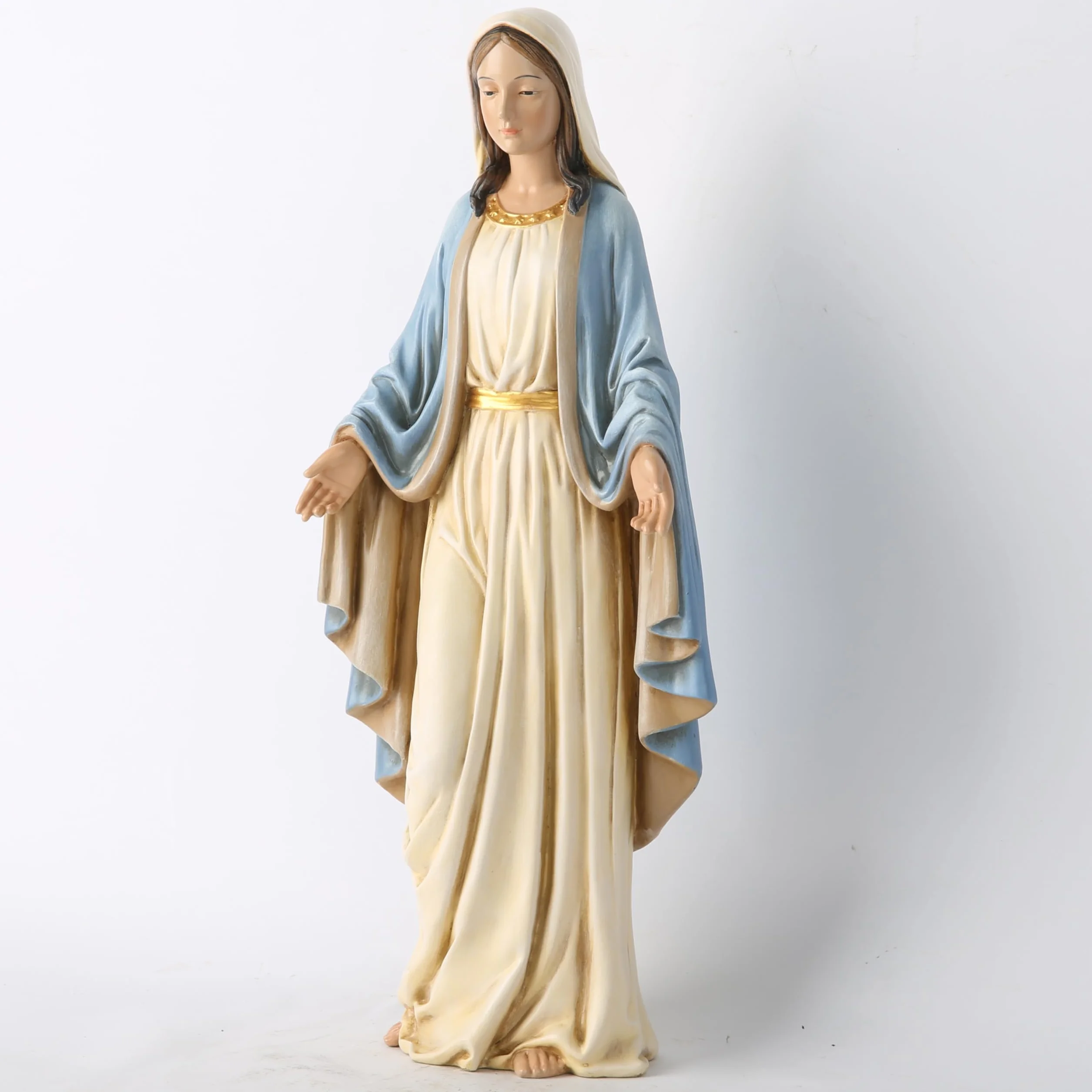 BC Katolicka statuetka Najświętszej Maryi Panny, figurka Matki Świętej na ołtarz, katolicki wystrój domu, prezenty religijne dla mamy, 31,8 cm H, ręcznie malowana klasyczna renesansowa rzeźba