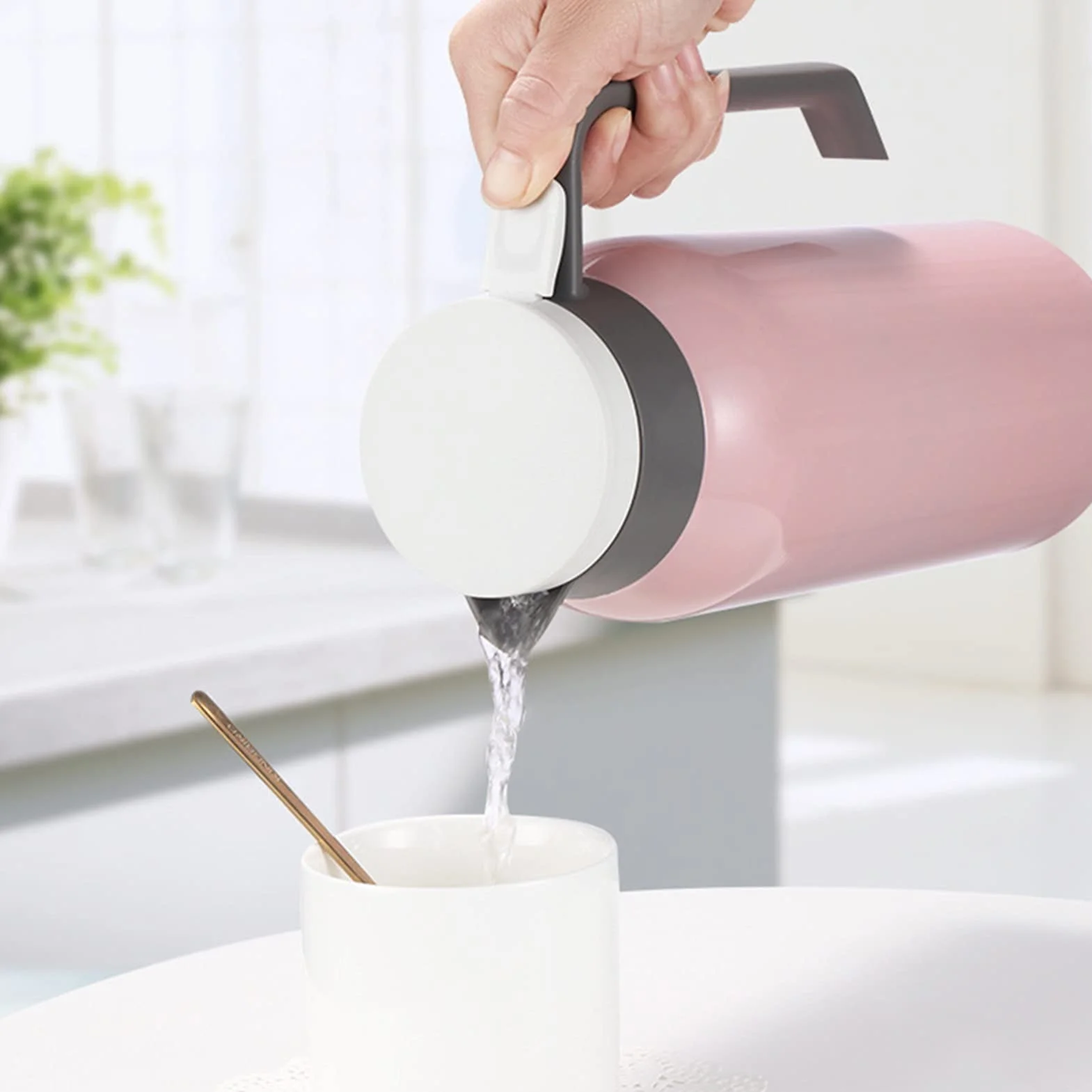 Termiczna karafka pojemnik izolacyjny 1500 ml stal nierdzewna termiczne karafki do kawy podwójna ścianka izolowany próżniowy termos do kawy herbata butelka na wodę termiczna karafka na kawę (kolor: niebieski)