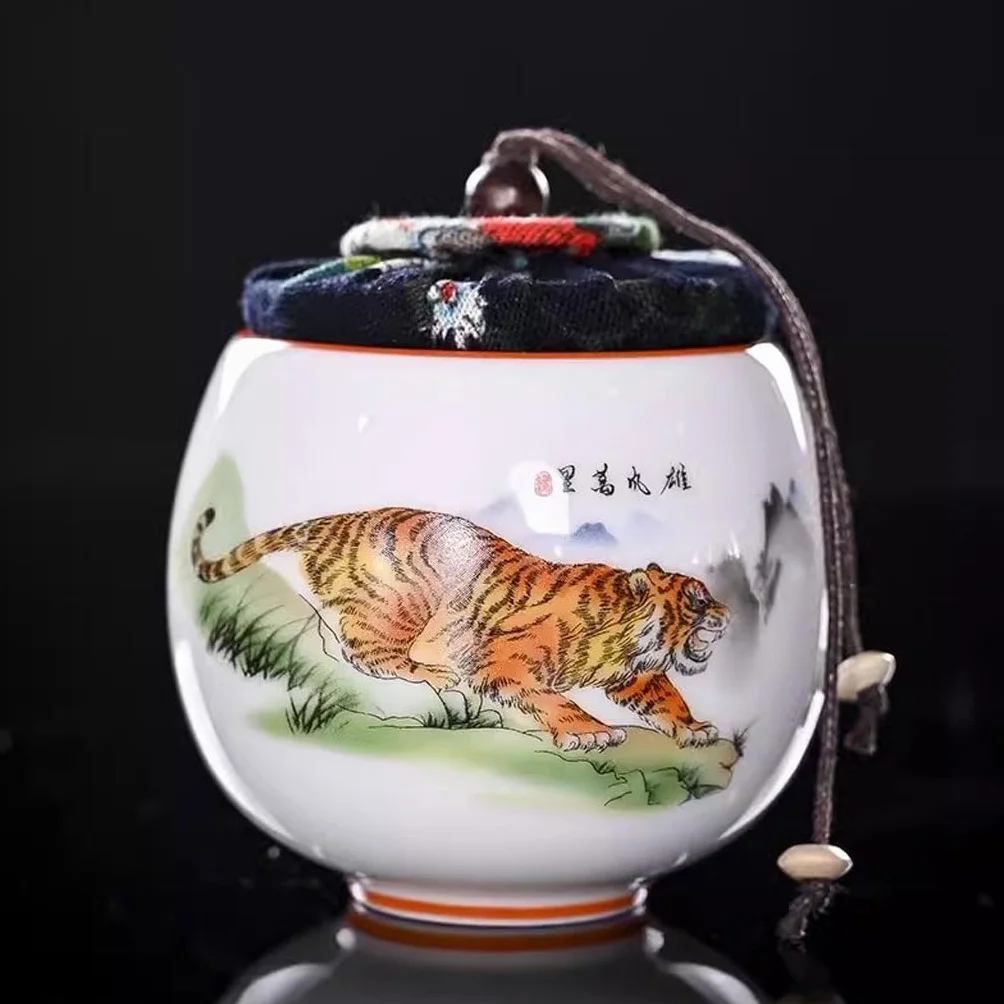 Przechowywanie herbaty Ceramiczne puszki na herbatę do użytku domowego Zamknięte puszki Przechowywanie Puszki na herbatę Wielofunkcyjny magazyn herbaty Luźna herbata liściasta Kanistry kuchenne