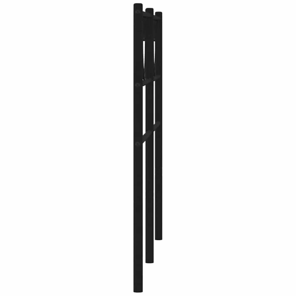 Hothingwell Czarny metalowy zagłówek 160 cm | Stal malowana proszkowo, stabilne metalowe nóżki, oparcie do oglądania telewizji, do ramy łóżka z okrągłą rurką