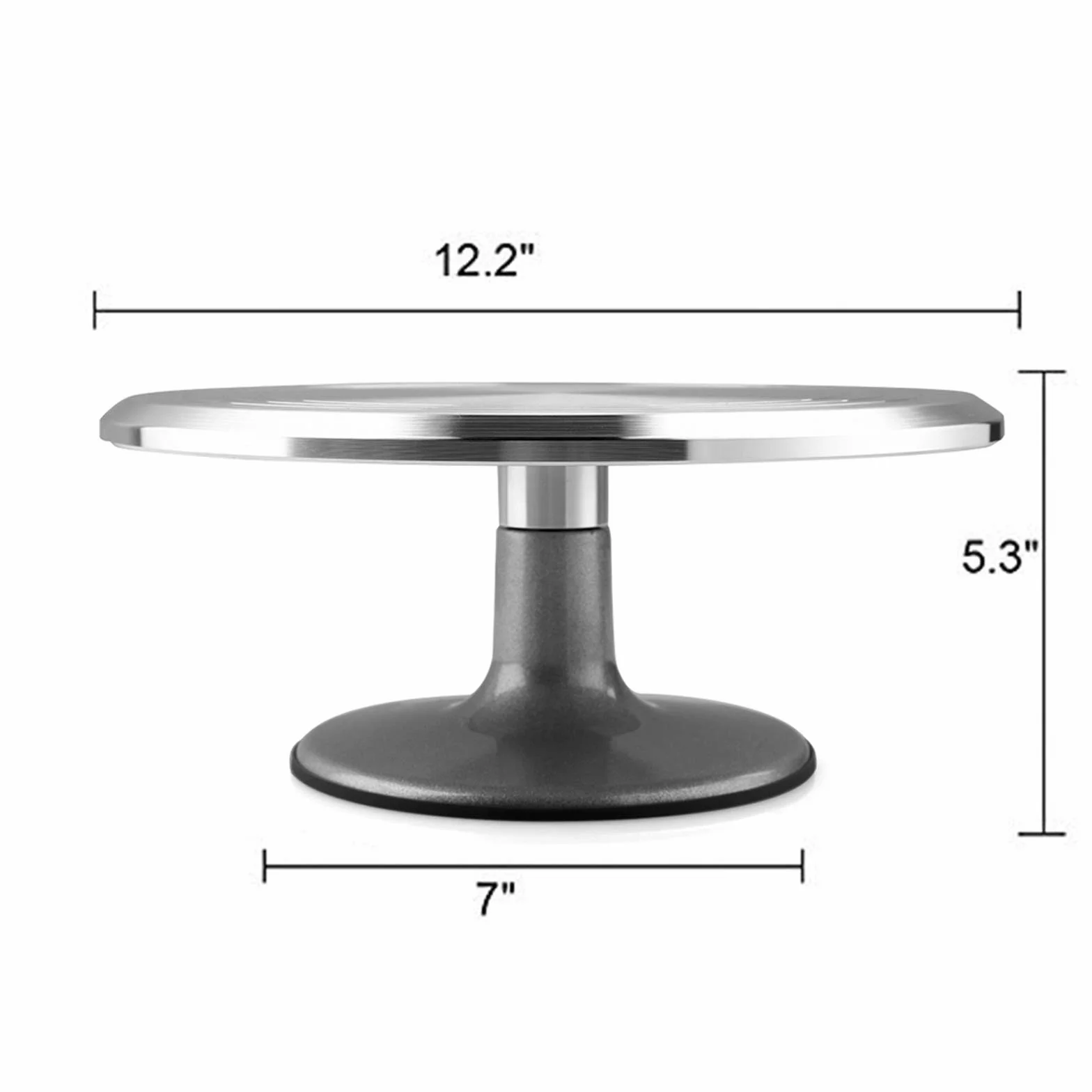 Uten Stojaki na ciasto, gramofon do ciasta, 30 cm aluminiowy stojak do dekorowania ciast, obrotowy stojak na ciasto z antypoślizgowym gumowym spodem, ładne narzędzia do pieczenia