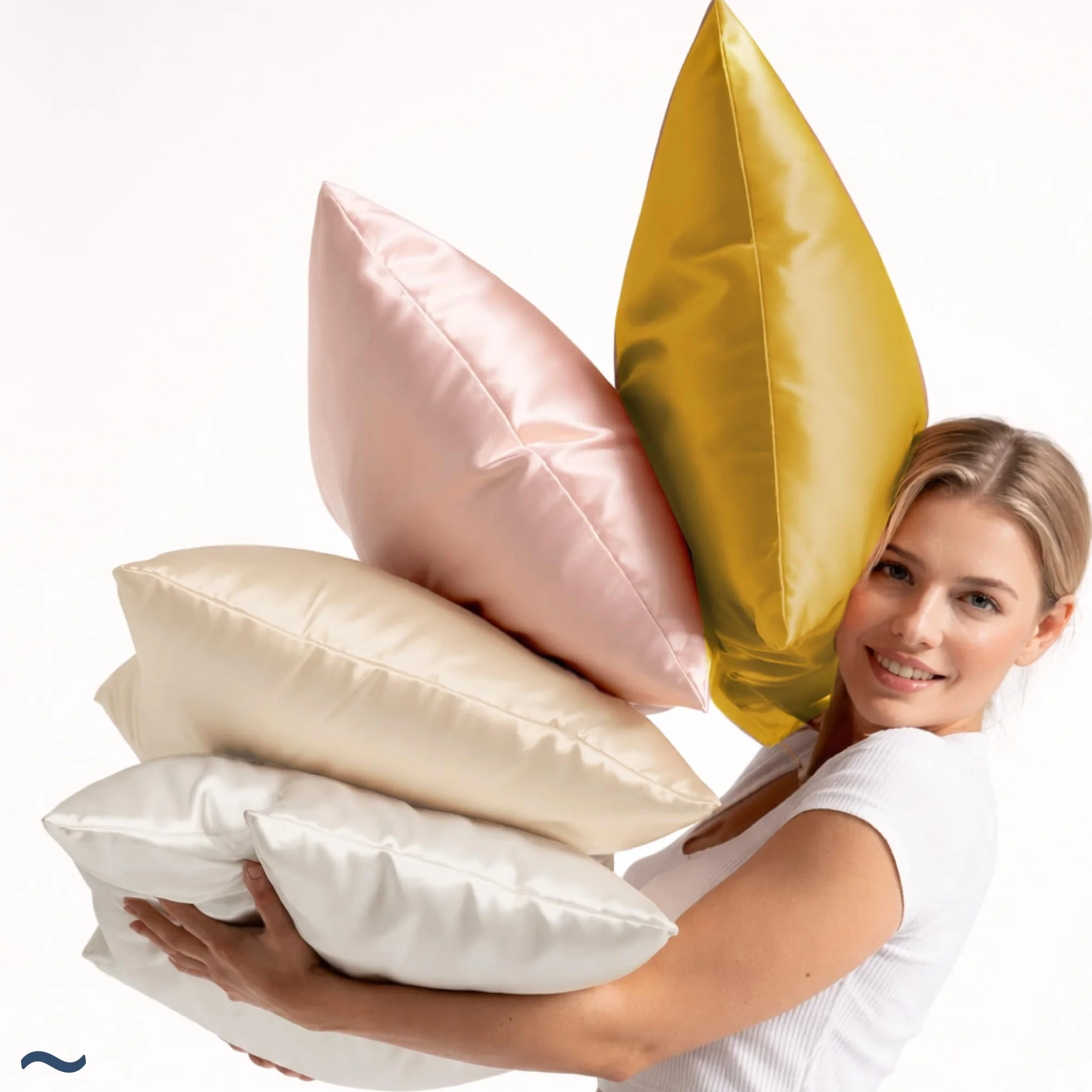 Poszewka na poduszkę Twinzen 100% jedwabna – Oeko-Tex – 22 Momme, klasa 6A, do włosów i skóry – poszewka na poduszkę jedwabna, 1 sztuka – biała, 40 x 80 cm