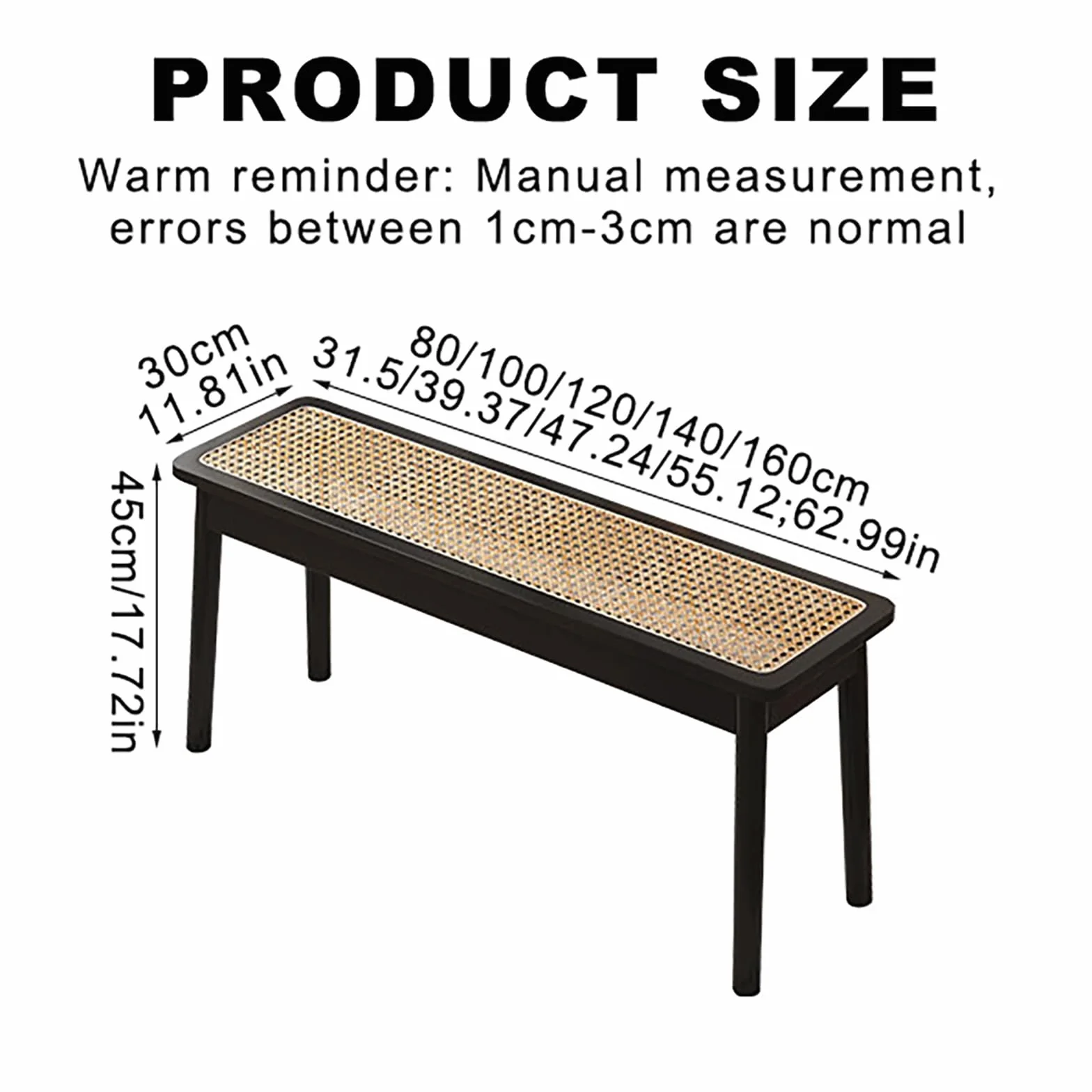 Elegancka drewniana ławka wejściowa dla 2 osób, elegancka, orzech, z pluszowym futrem, do salonu, kuchni, przedpokoju i sypialni, dekoracja (80 x 30 x 45 cm)