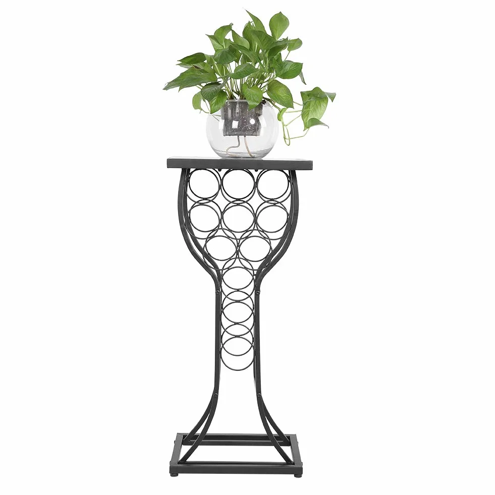 Cocoarm Stojak na Wino z Metalu i Marmuru, 11 Butelek, Elegancki Organizer na Napoje