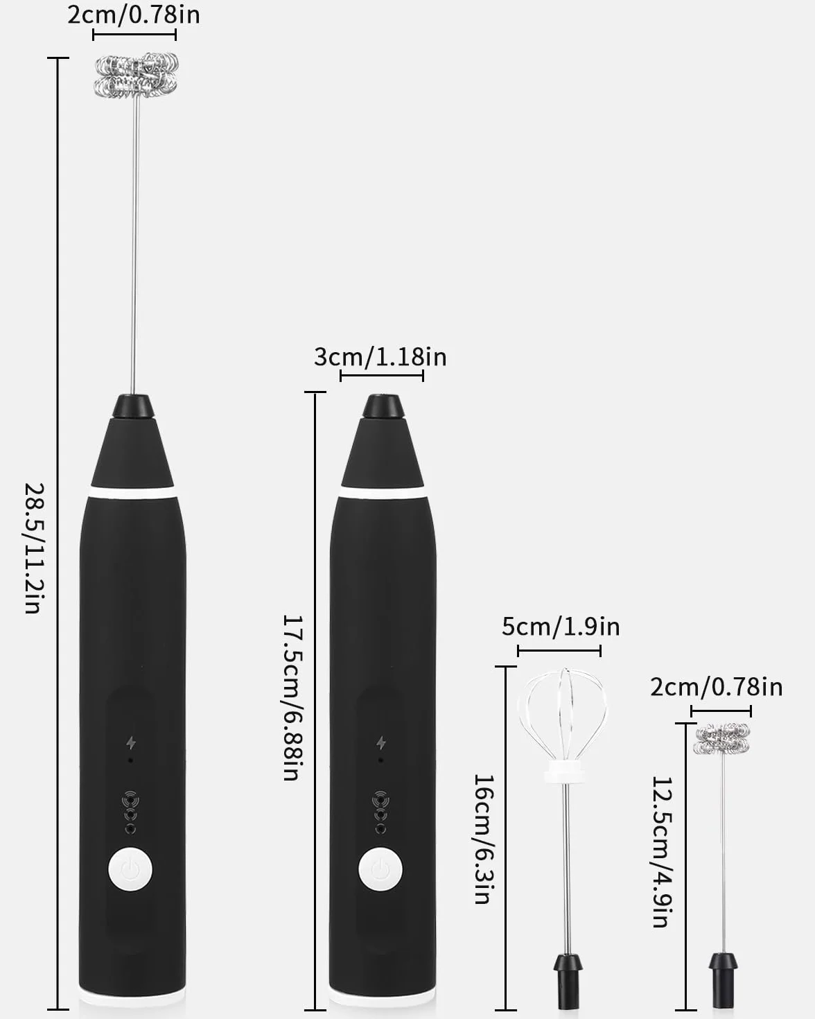 Różdżka do spieniania mleka jutyum, trzepaczka ładowana przez USB, elektryczny spieniacz do mleka, trzepaczka elektryczna, elektryczny spieniacz do mleka, spieniacz do kawy/Latte/Cappuccino/Scream/Macchiato