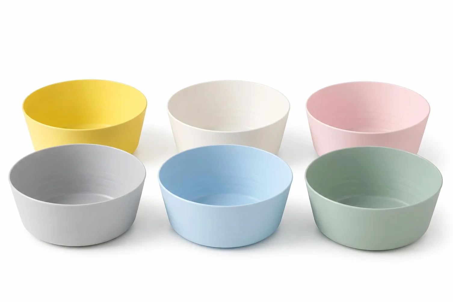 Ikea 204.613.78 Kalas zestaw 6 plastikowych misek, wielokolorowe pastelowe