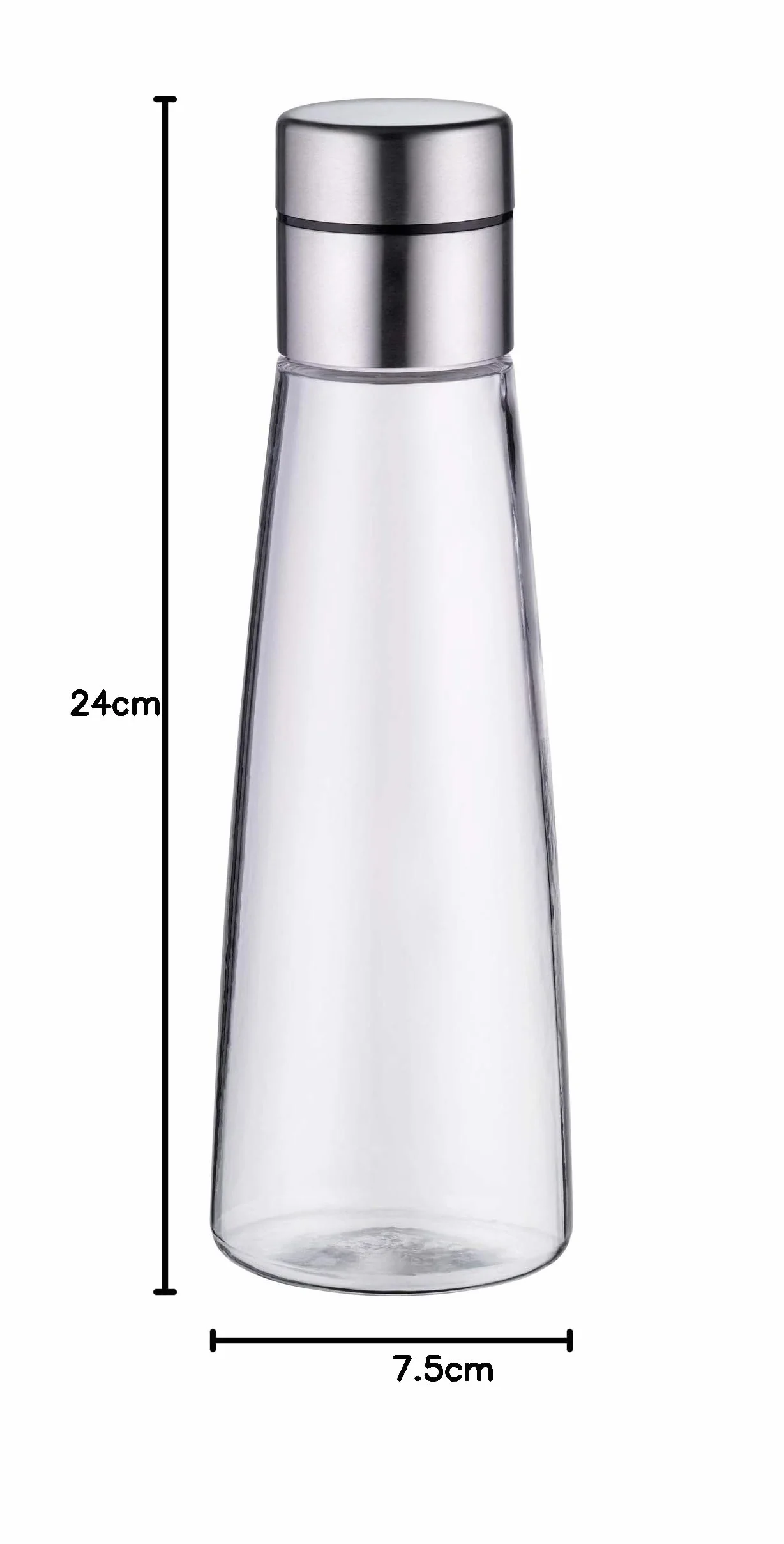 WMF De Luxe dozownik octu/oleju 500 ml, dozownik octu i oleju, polerowana stal nierdzewna Cromargan, szkło, nadaje się do mycia w zmywarce