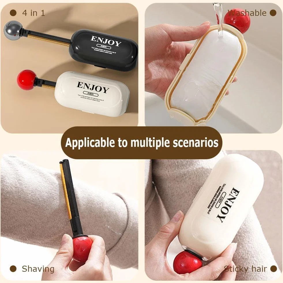 Lint Roller Reusable Sticky Roller 2 In1 Washable Lint Remover for Clothes Dog Cat Hair 2 Pcs