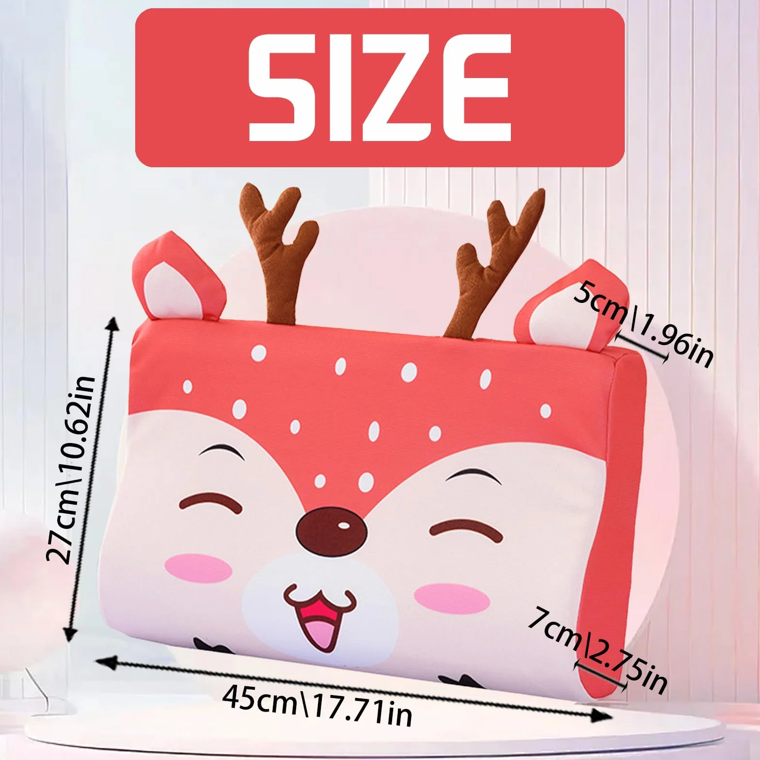 LUKIUP Poduszka do spania z pamięcią kształtu 45 x 27 cm dla dzieci od 3 lat