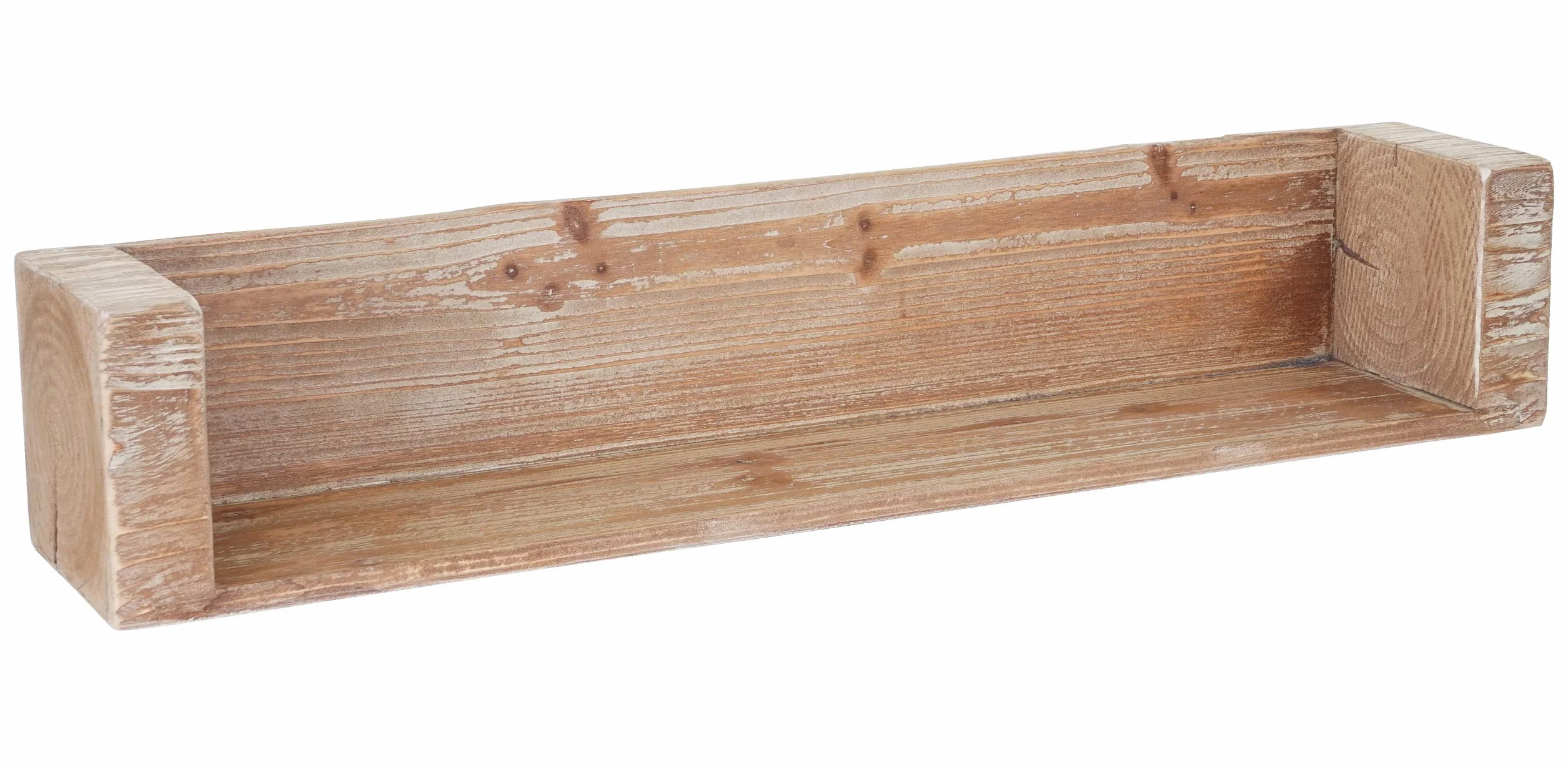Mendler Regał ścienny HWC-A15, regał wiszący, regał na książki, drewno jodłowe rustykalne masywne ~ 60 cm