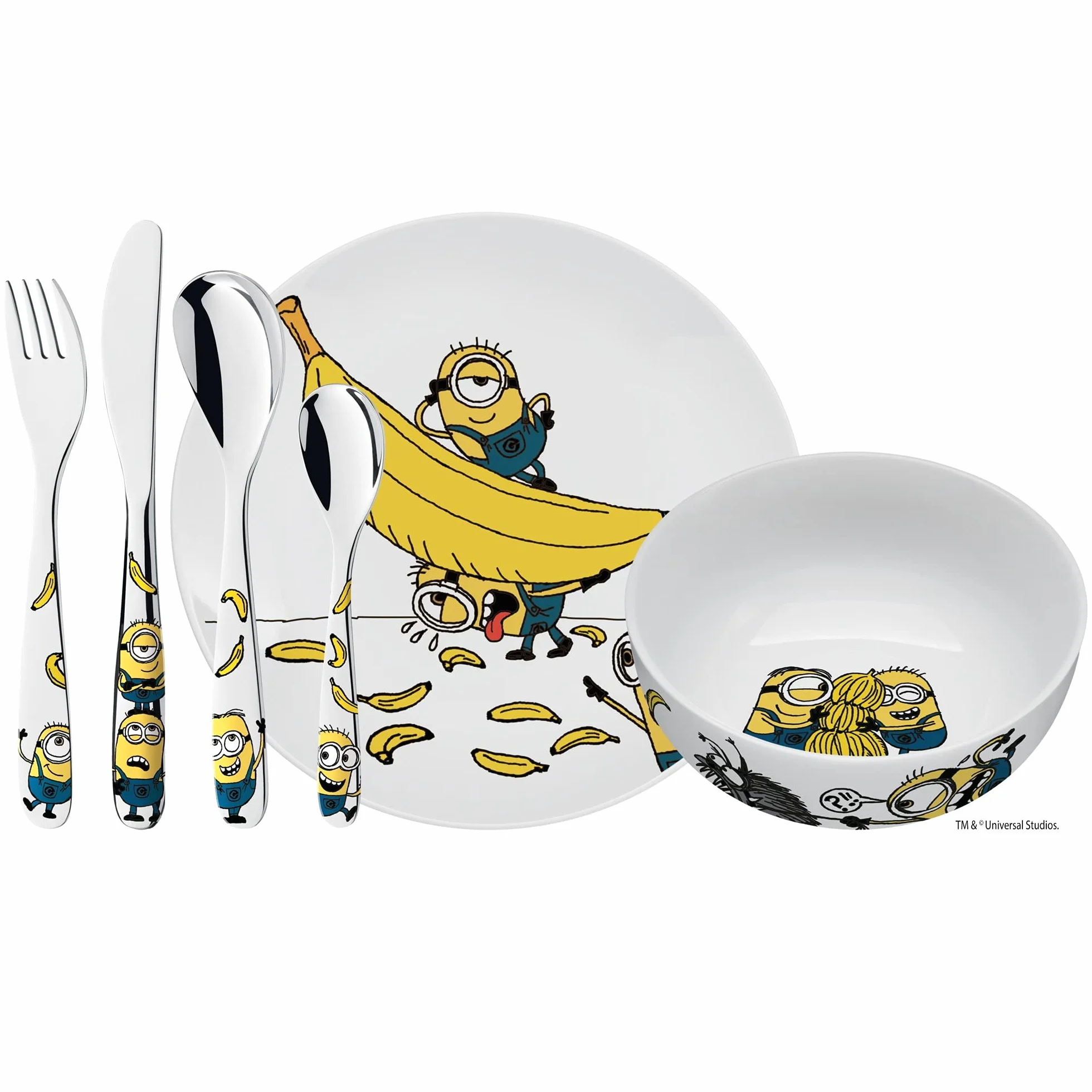 WMF Minions Zestaw Naczyń dla Dzieci, Wielokolorowy, 6 szt