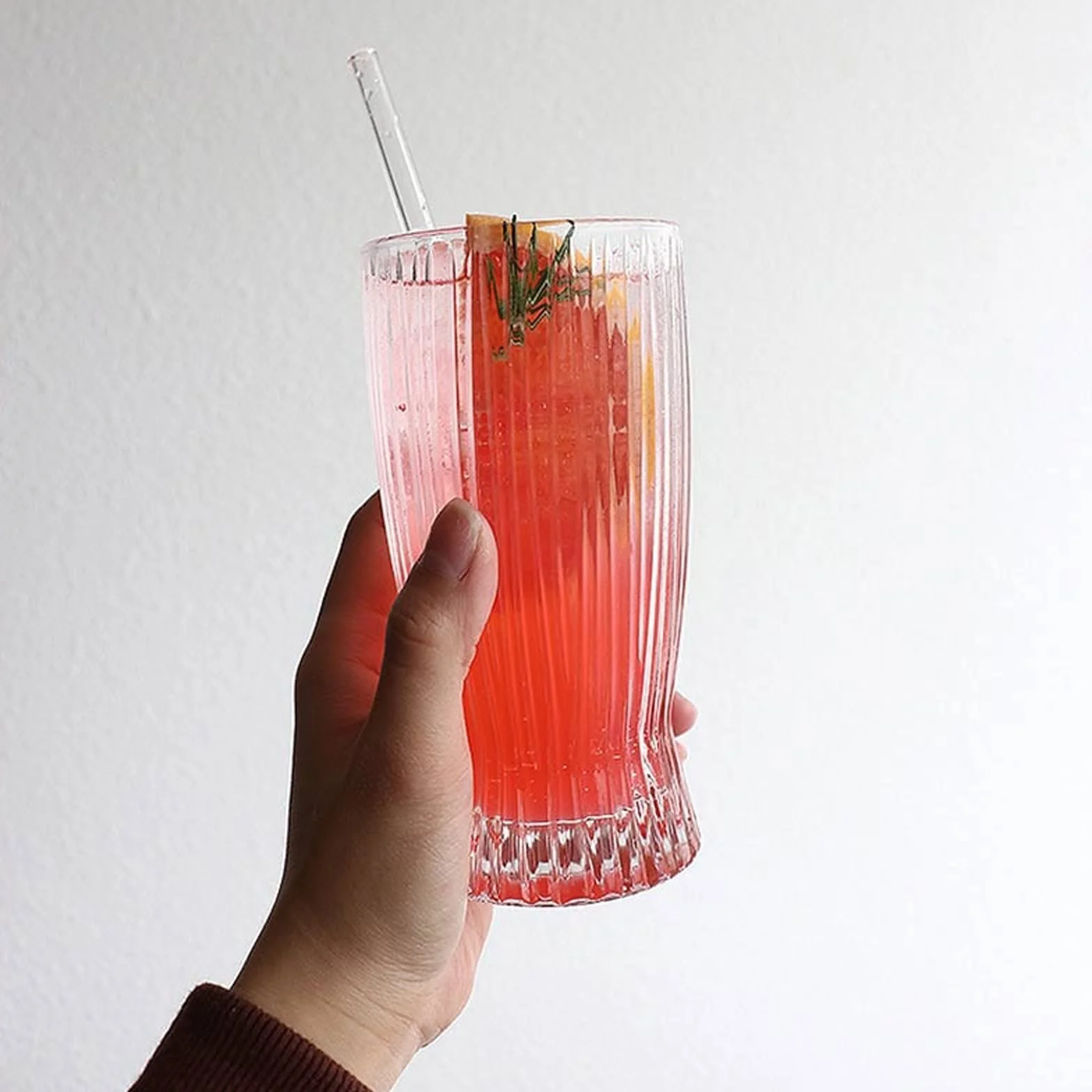 Szklane kubki do kawy 2 szt. retro pionowe paski kubek do kawy kreatywne szklanki do whisky dom sok kubek na mleko bar koktajl kieliszek do wina naczynia do picia szklanki kubki do kawy
