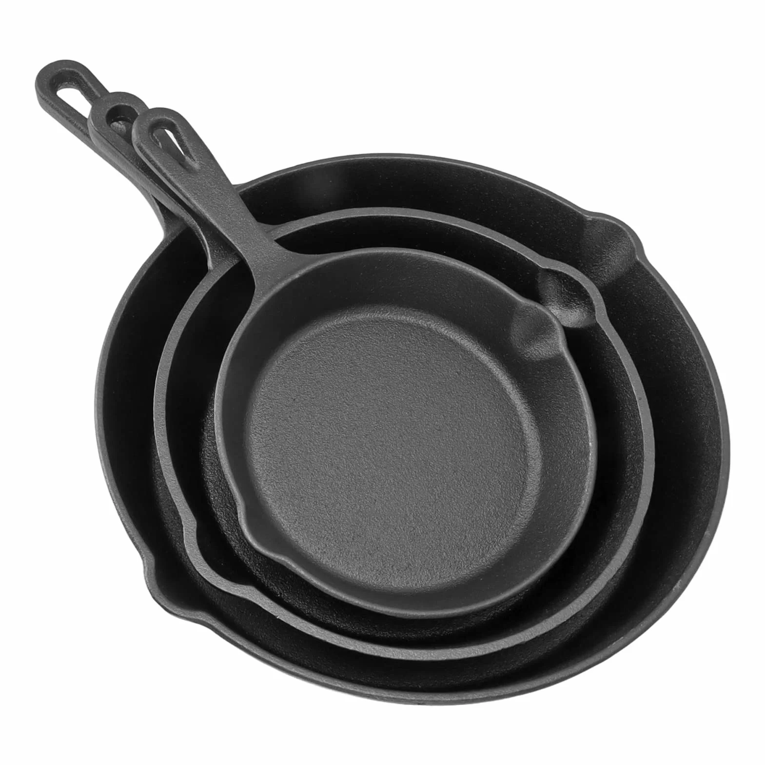 3-częściowy zestaw patelni żeliwnych Nonstick odporny na zarysowania trwałe naczynia kuchenne do domowej kuchni płyta kuchenna piekarnik ognisko 16 20 25cm
