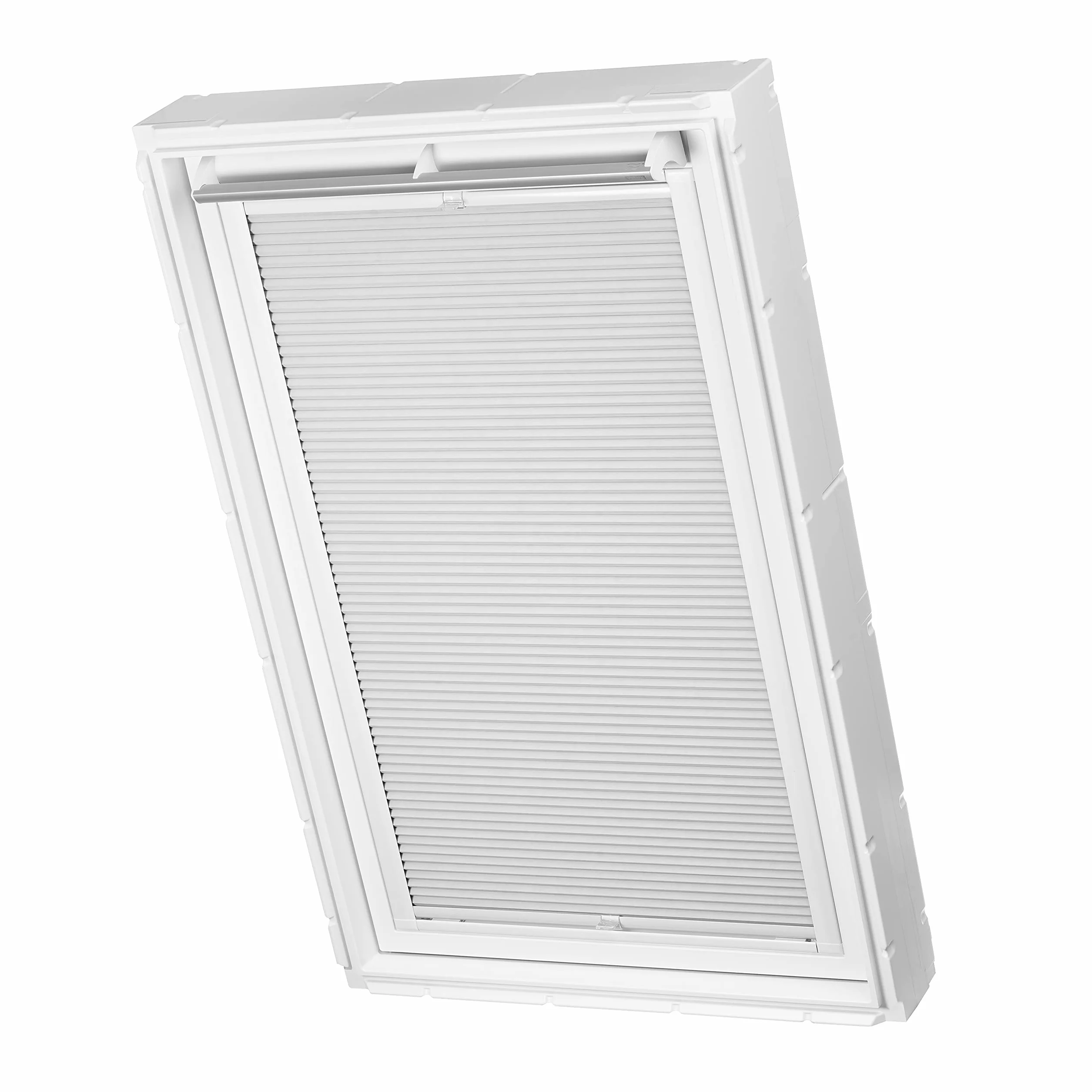 Ventanara® Okno dachowe, roleta o strukturze plastra miodu, bez wiercenia, pasuje do okien Velux, żaluzja plisowana, napięta taśma montażowa (PK08, szara zaciemniająca)