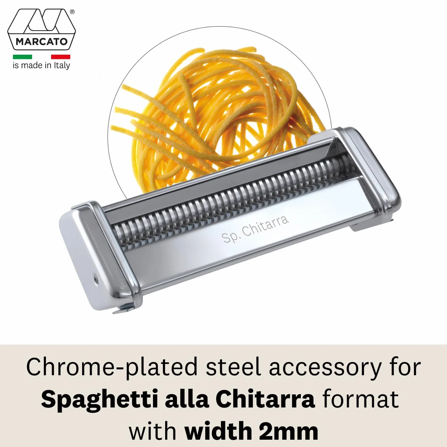 Marcato Akcesoria do Atlas 150, stal, srebro, spaghetti chitarra-23 x 20 x 16 cm