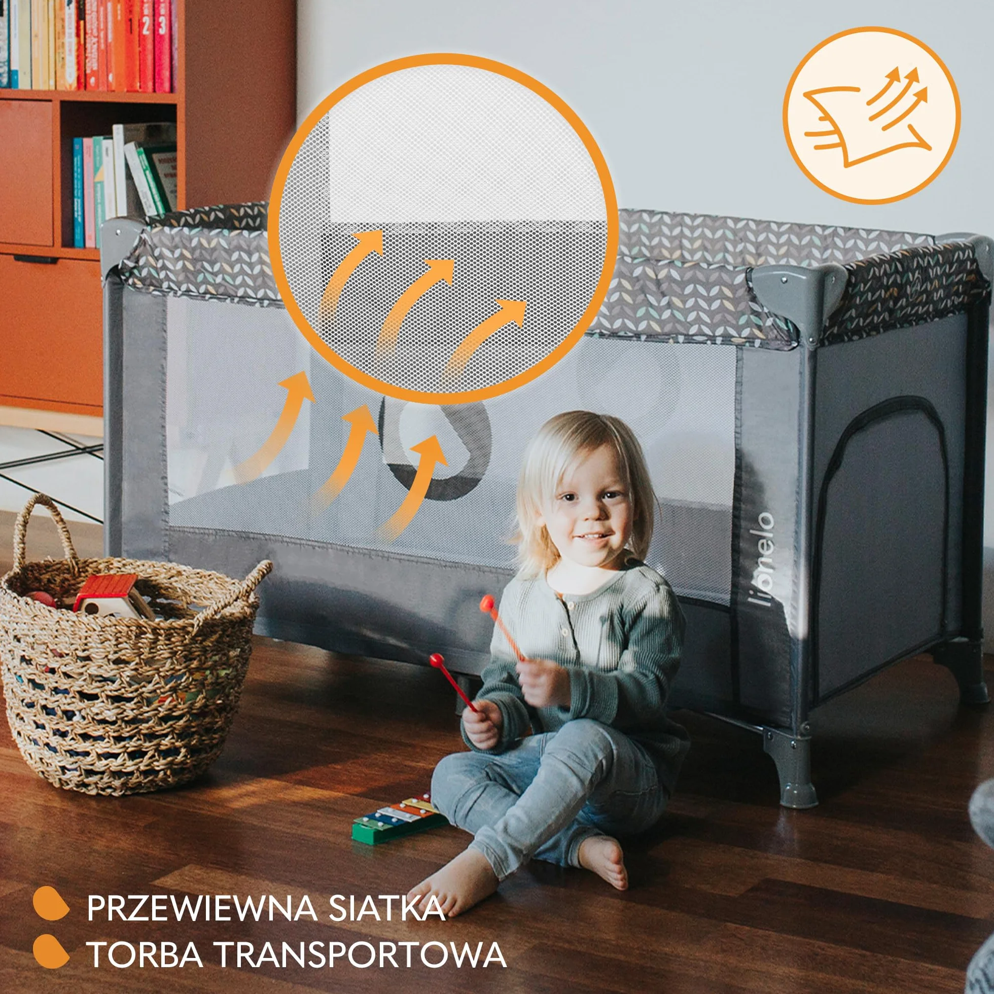 Lionelo LNL00023 Łóżeczko Turystyczne, Turkusowy