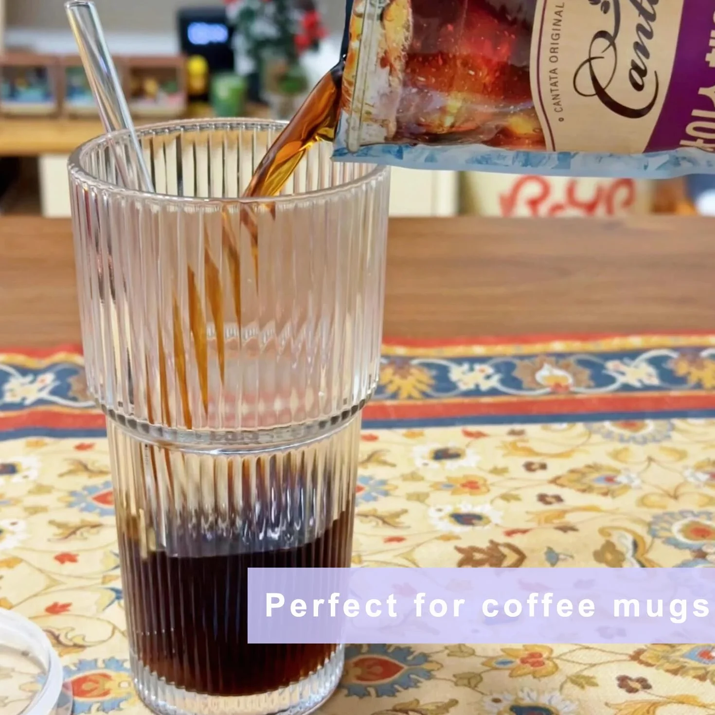 Szklany kubek z pokrywką i słomką, 600 ml, szklanki do kawy, szklanki do piwa, kubek podróżny, kubek do smoothie, szczelny, do kawy, koktajli, herbaty, 1 sztuka