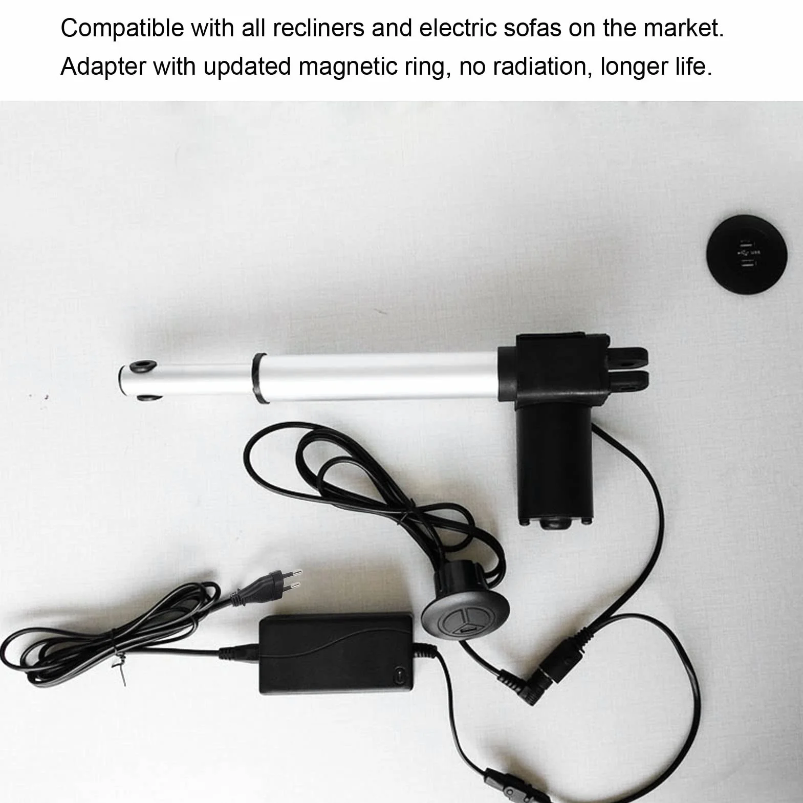 Zasilacz do Fotela, AC 100-240 V Adapter Transformatora do Fotela Podnoszonego Elektryczny Przewód Zasilający do Sofy do Fotela Elektrycznego(#1)