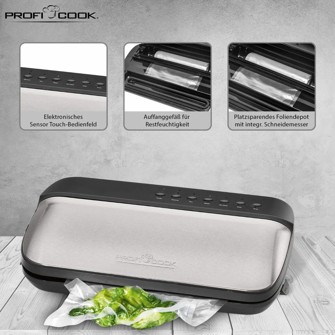 Profi Cook PC-VK 1134 - maszyna sous vide 8x länger frisch ze stali nierdzewnej