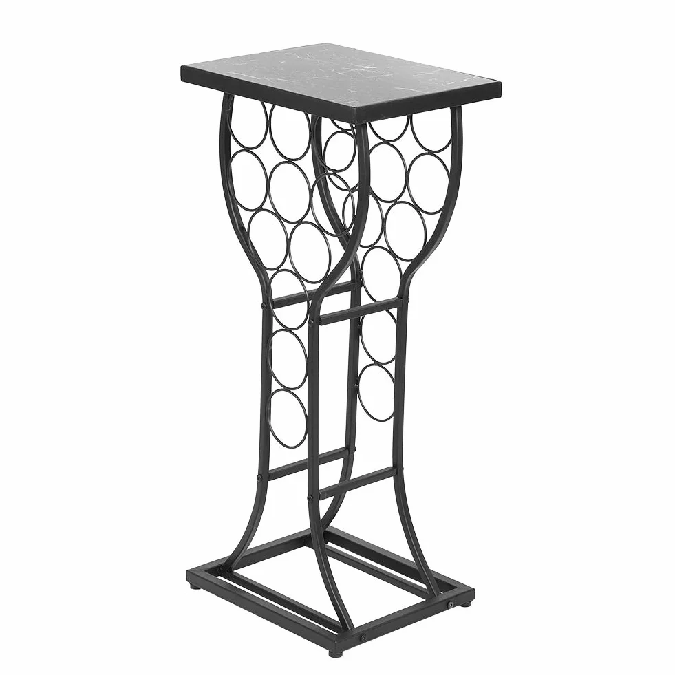 Cocoarm Stojak na Wino z Metalu i Marmuru, 11 Butelek, Elegancki Organizer na Napoje