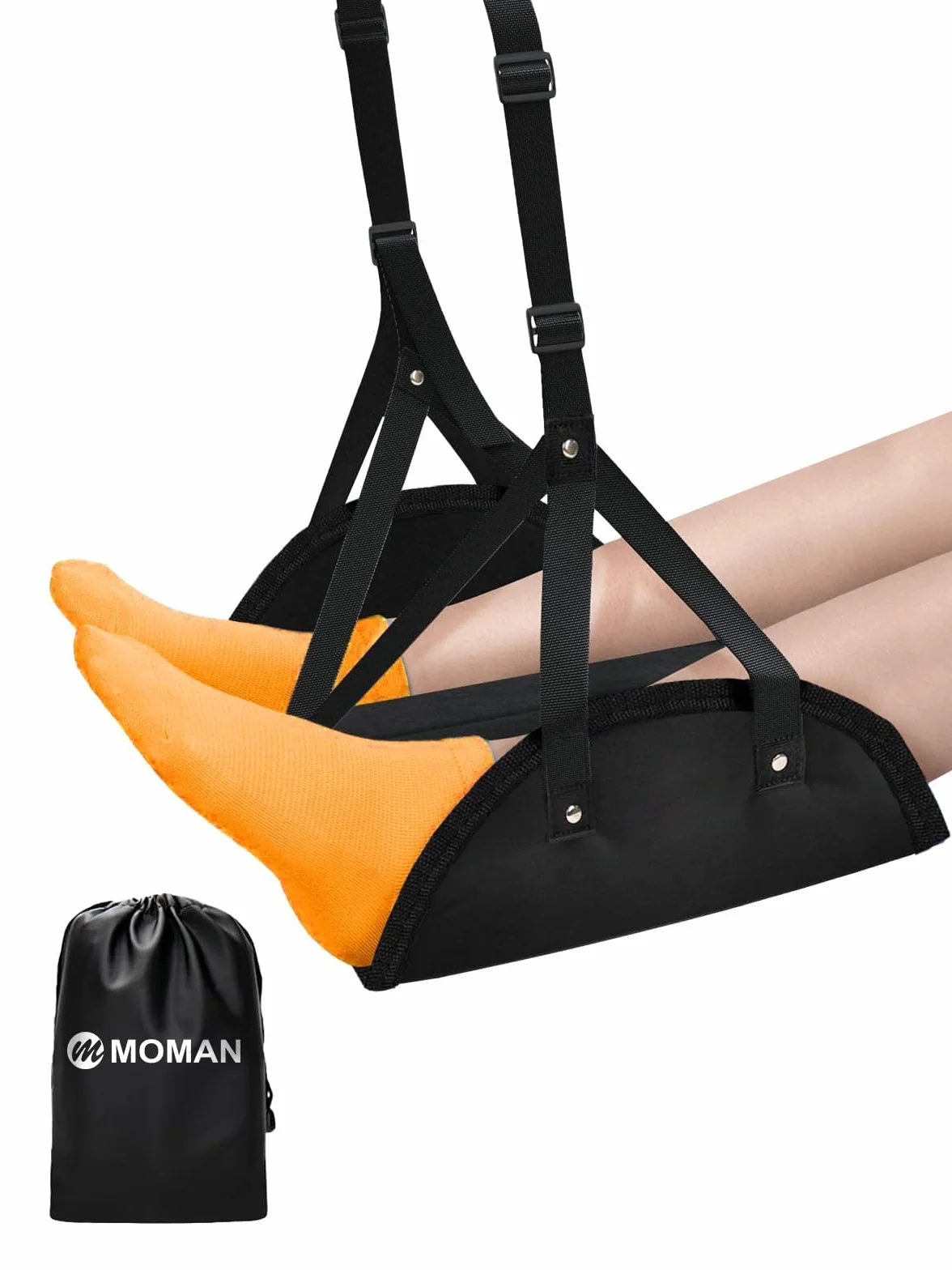 Moman Foot Rest Przenośny hamak dla dorosłych i dzieci do długiego lotu, podnóżka do samolotu i podróży samochodowych