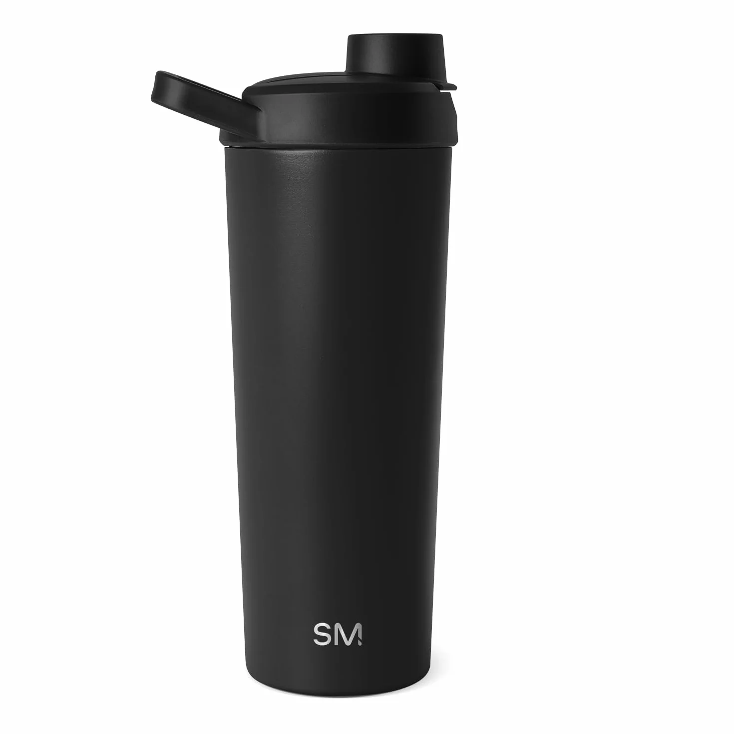 Simple Modern Shaker ze stali nierdzewnej butelka z kulką, 680 ml, metalowy kubek izolowany do mieszanek białkowych, koktajli i przed treningiem, kolekcja rajdowa, czarna Midnight Black