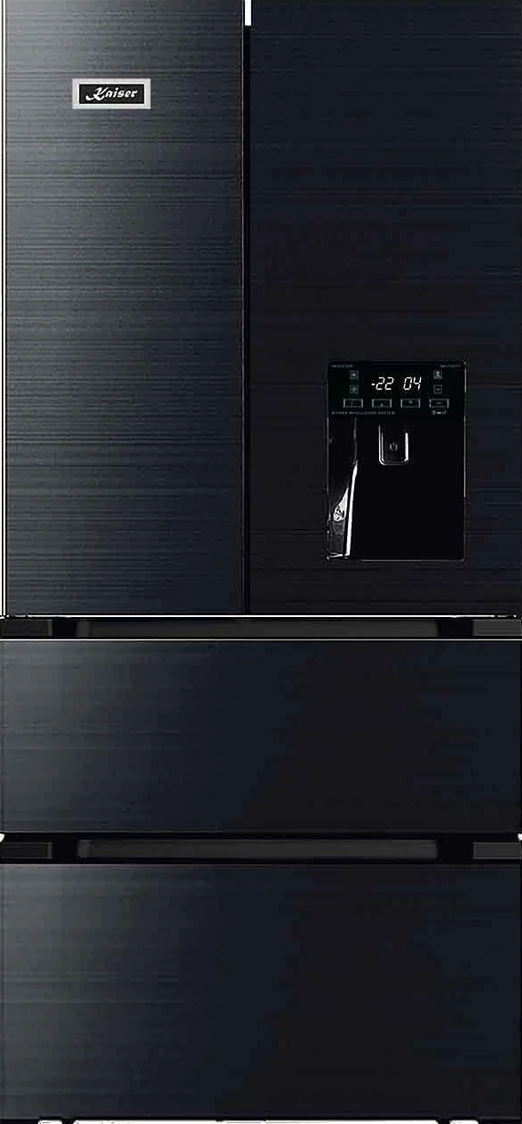 Kaiser Lodówka Side-by-Side KS 80420 RS czarna + IceBox | lodówko-zamrażarka | efekt Anti-Touch | No Frost | Cloud Fresh | dozownik wody | IceMaker | VitaminPLUS | Super Frost | 506 l