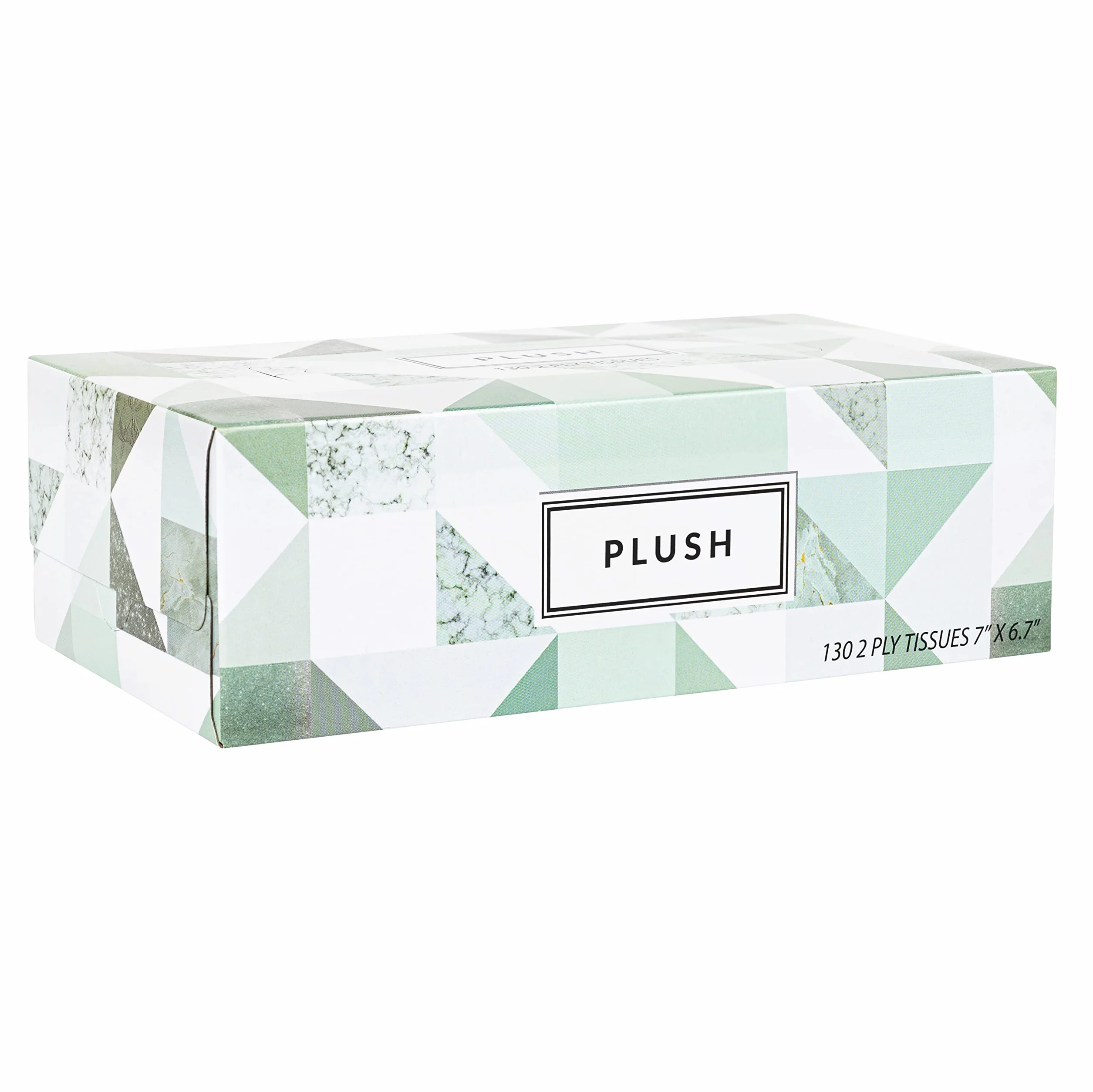 Pluszowe chusteczki do twarzy 130 w pudełku o wymiarach 17,8 x 17,5 cm 2-warstwowe, miękkie, gładkie, idealne do łazienki, biura, sklepu, szkoły, domu, kuchni lub do samochodu i każdego pokoju (pakiet