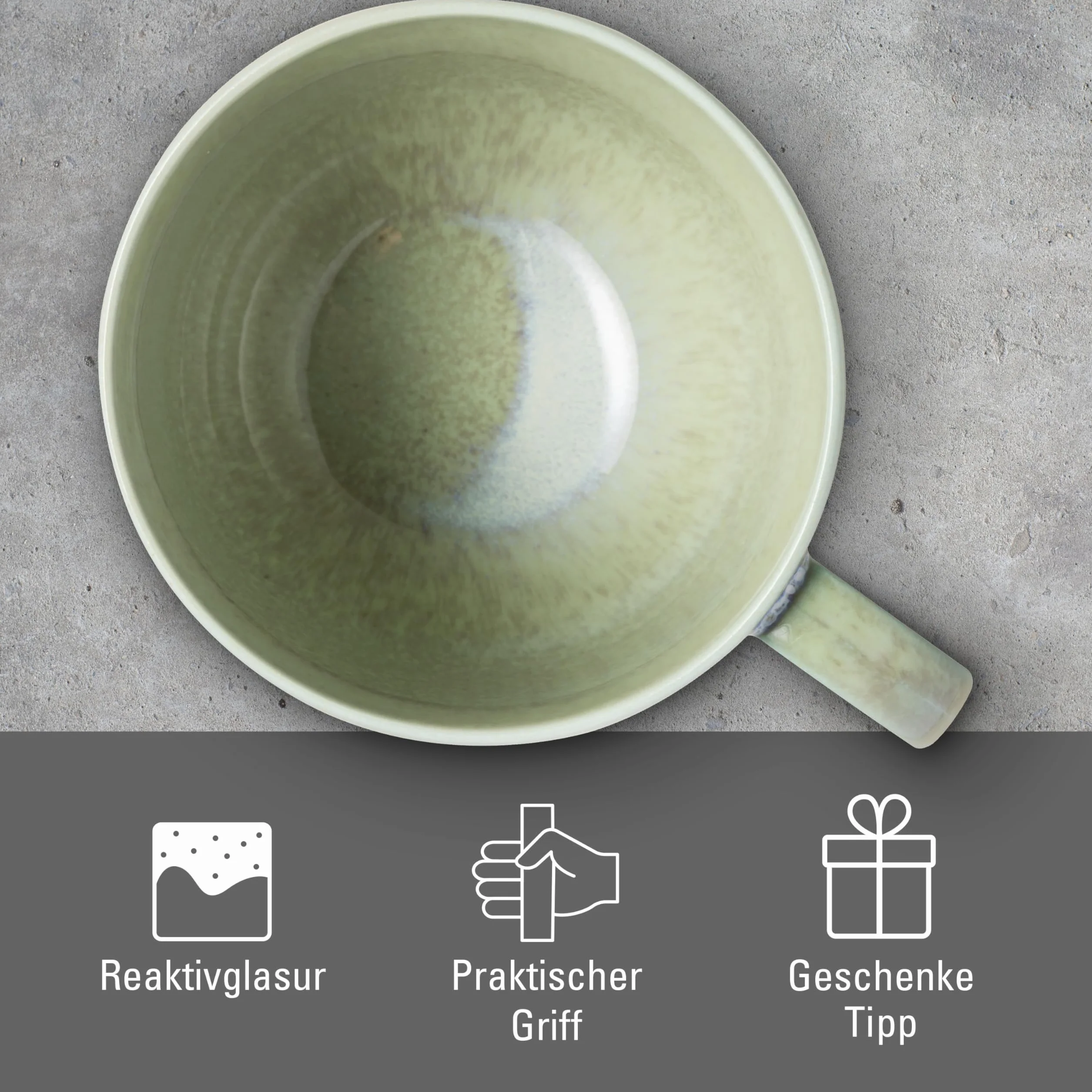 Villeroy & Boch Perlemor Alga Filiżanka do Espresso 60 ml Porcelana Premium Zielona