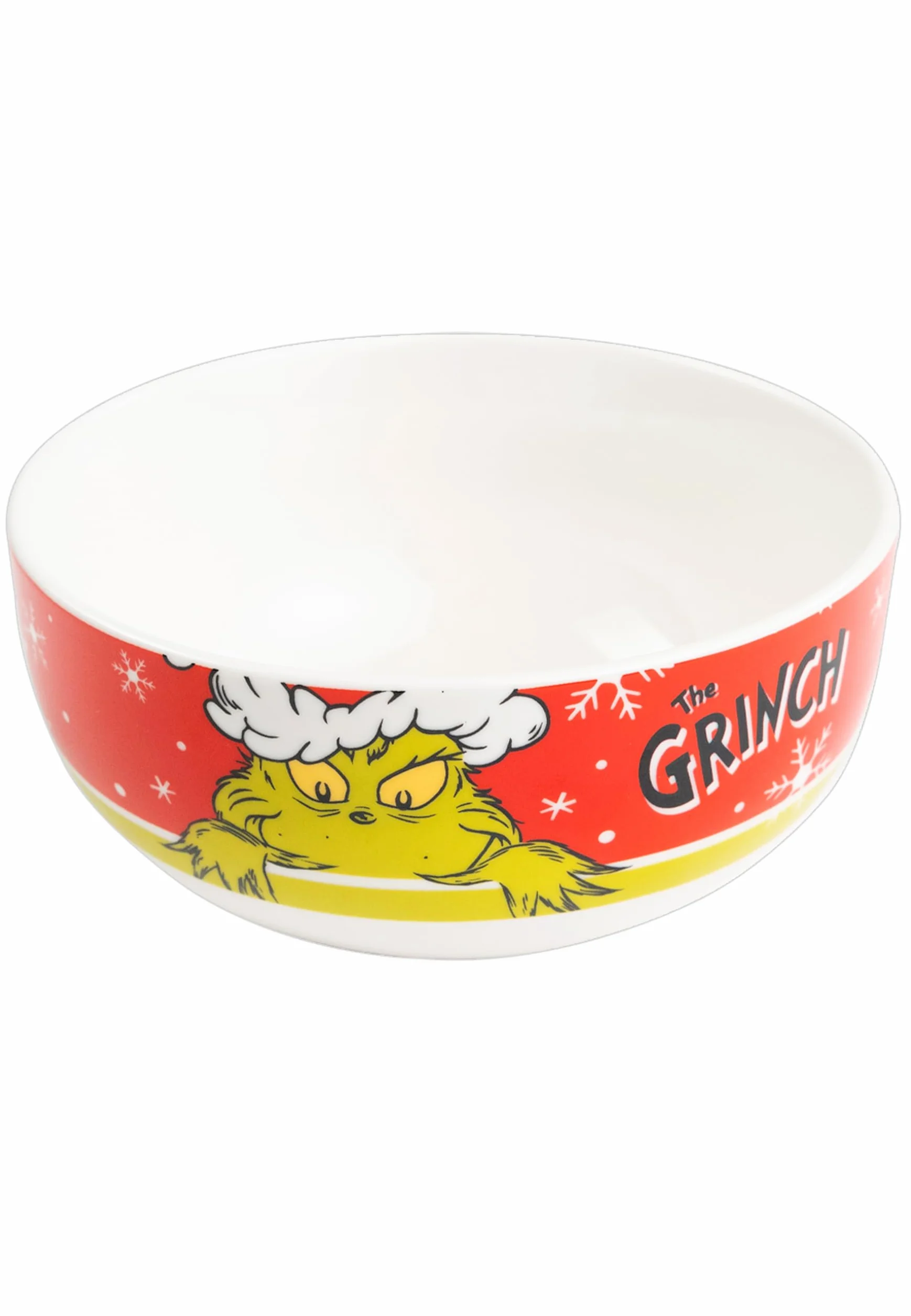 United Labels Grinch Merry Grinchmas 3-częściowy zestaw śniadaniowy, czerwony, porcelanowy zestaw naczyń z talerzem Ø 19 cm, filiżanka 220 ml i miska 330 ml