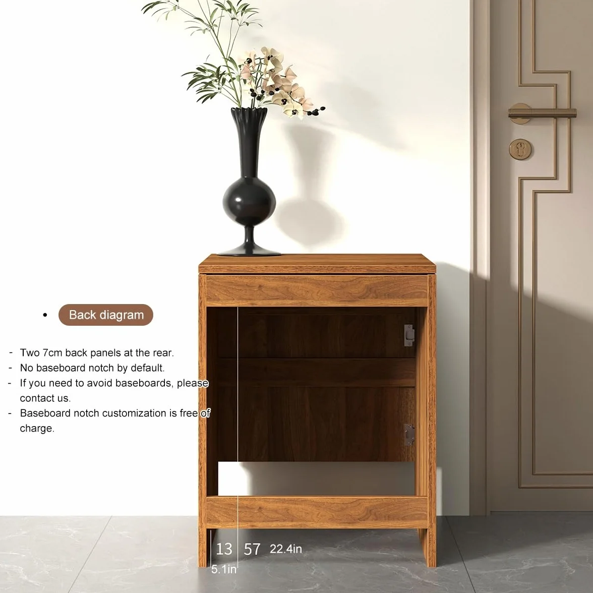Robot Vacuum nd Cabinet Sto Solut z drzwiami do odkurzaczy koniec tabfor dom biuro i salon freending drewniany (biały)