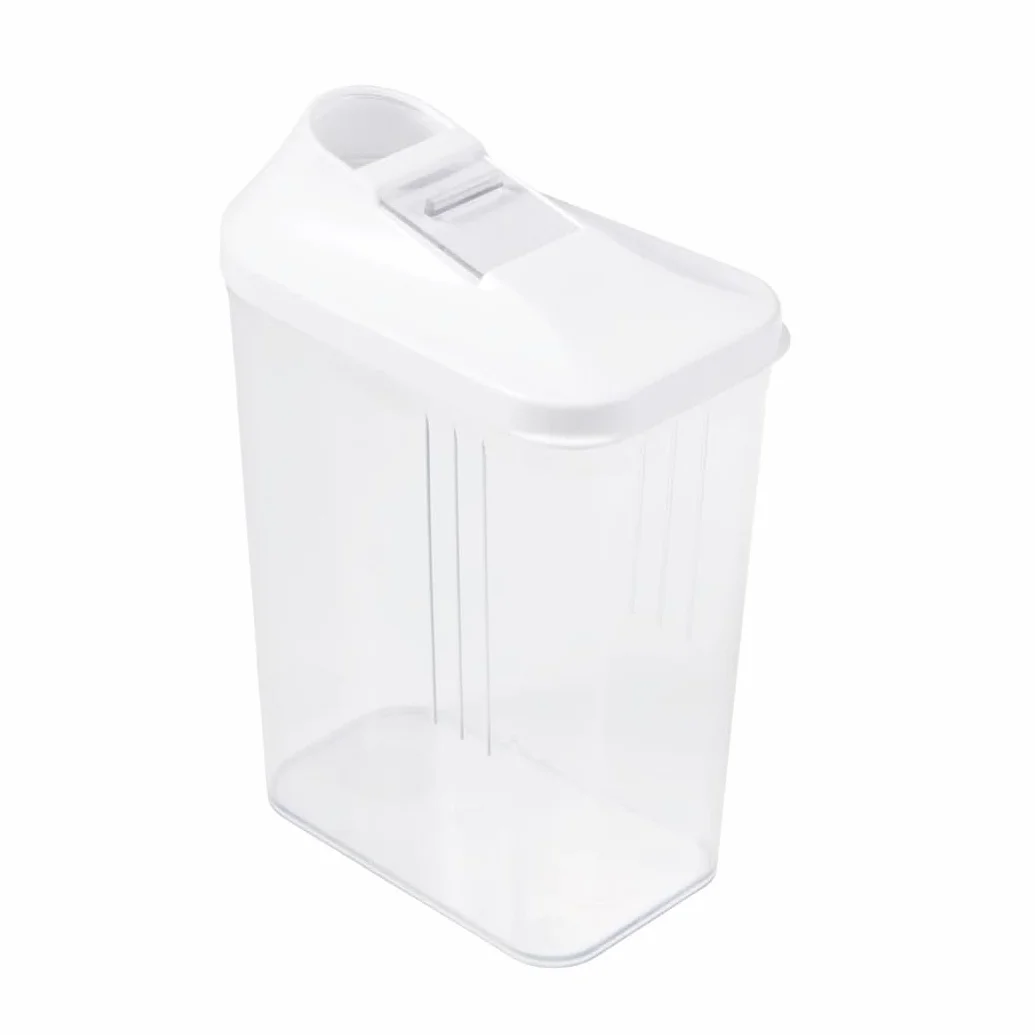 Keeeper Pojemnik do przechowywania na sucho, płynnie regulowana pokrywa dozująca, tworzywo bez BPA, 1 l, 11 x 6,5 x 19 cm, Paola, biały