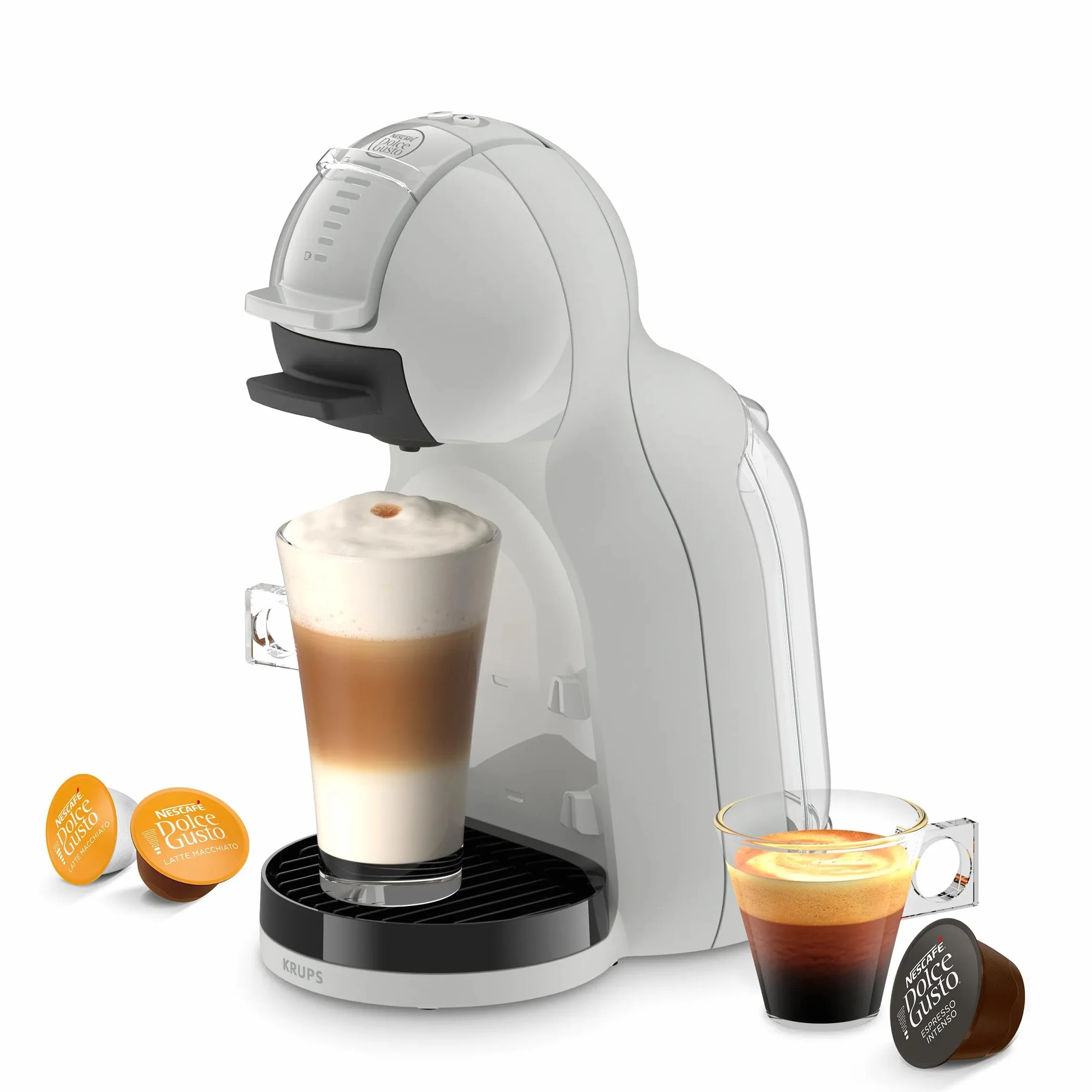 Krups Nescafé KP123BAS Dolce Gusto MiniMe, Automatyczny ekspres do kawy na strączki, 15 bar pod ciśnieniem, Pojemność 0,8 l, Kompaktowy, Automatyczne zatrzymywanie, Czarny