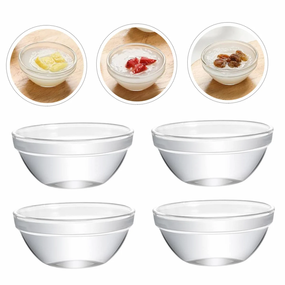 Dessert cups,6pcs Glass Bowl Cake Dessert Pudding Bowl Yogurt Bowl Appetizer Cup Mousse Bowls Mini Dessert Bowl Dessert Cups Dessert Pots Sundaes Bowls Fruit Bowl Jelly Transparent