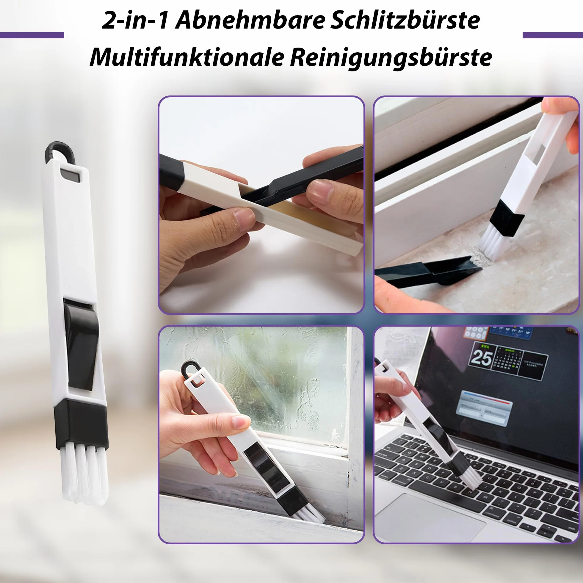 Rura teleskopowa do Dyson, przedłużka kompatybilna z Dyson V7 V8 V10 V11 V15, szybkozłączka ssąca z dwoma szczotkami 2 w 1, fioletowa