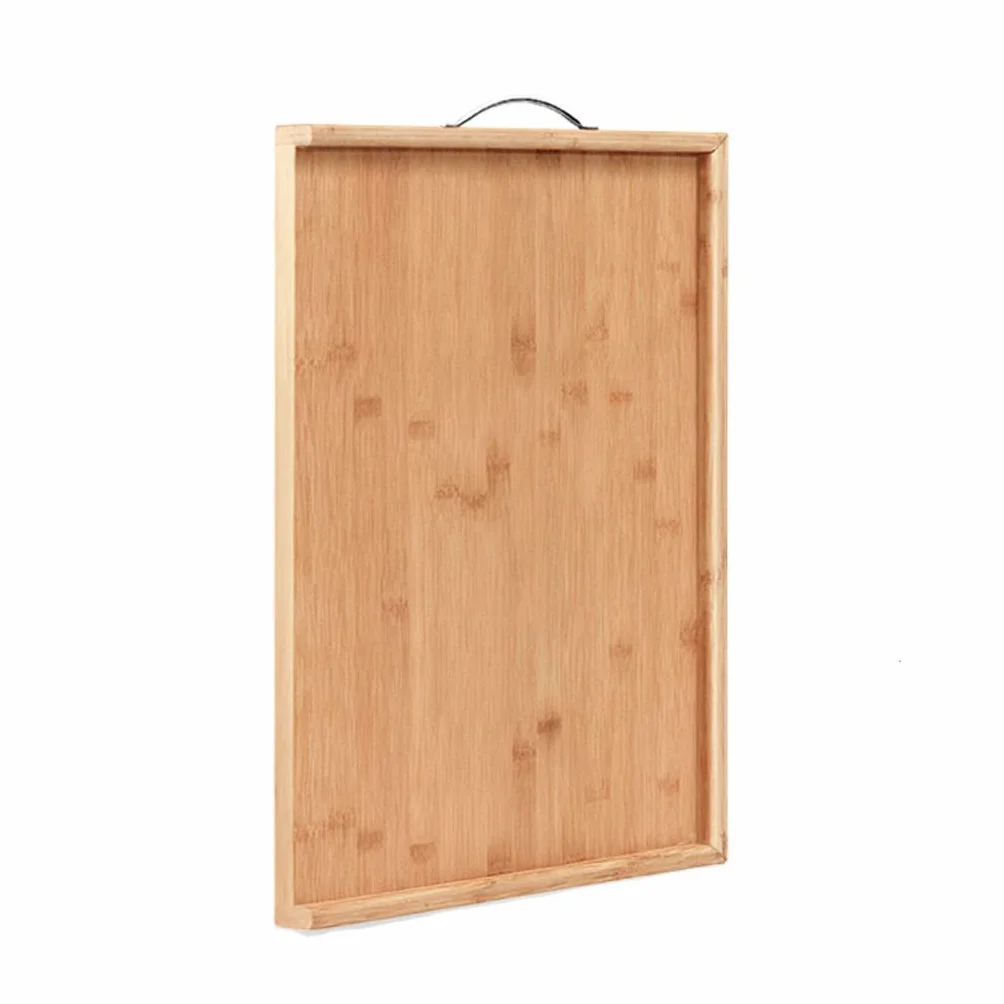 Deska do Krojenia,Bambusowa deska do krojenia z obramowaniem Kuchnia Wielofunkcyjna deska do krojenia makaronu Gospodarstwo domowe Dwustronne zastosowanie + 100% naturalny bambus