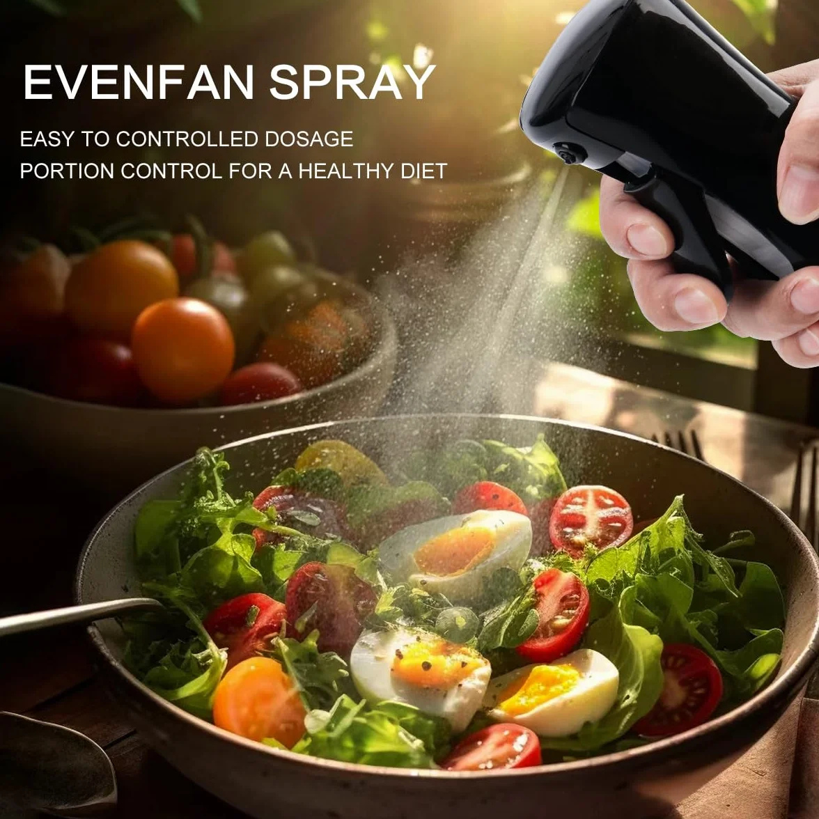 Opryskiwacz do oleju spożywczego, szklany, butelka z rozpylaczem 200 ml, rozpylacz oleju do kuchni, grillowania, sałaty, BBQ, frytkownicy na gorące powietrze, pieczenia, 2 sztuki (czarny + biały)