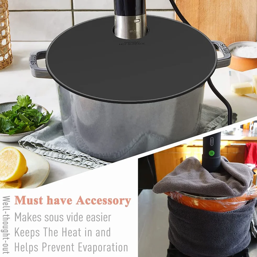 Sous Vide pokrywka do gotowania, silikonowa pokrywka do kuchenki Sous Vide silikonowa pokrywka do garnków